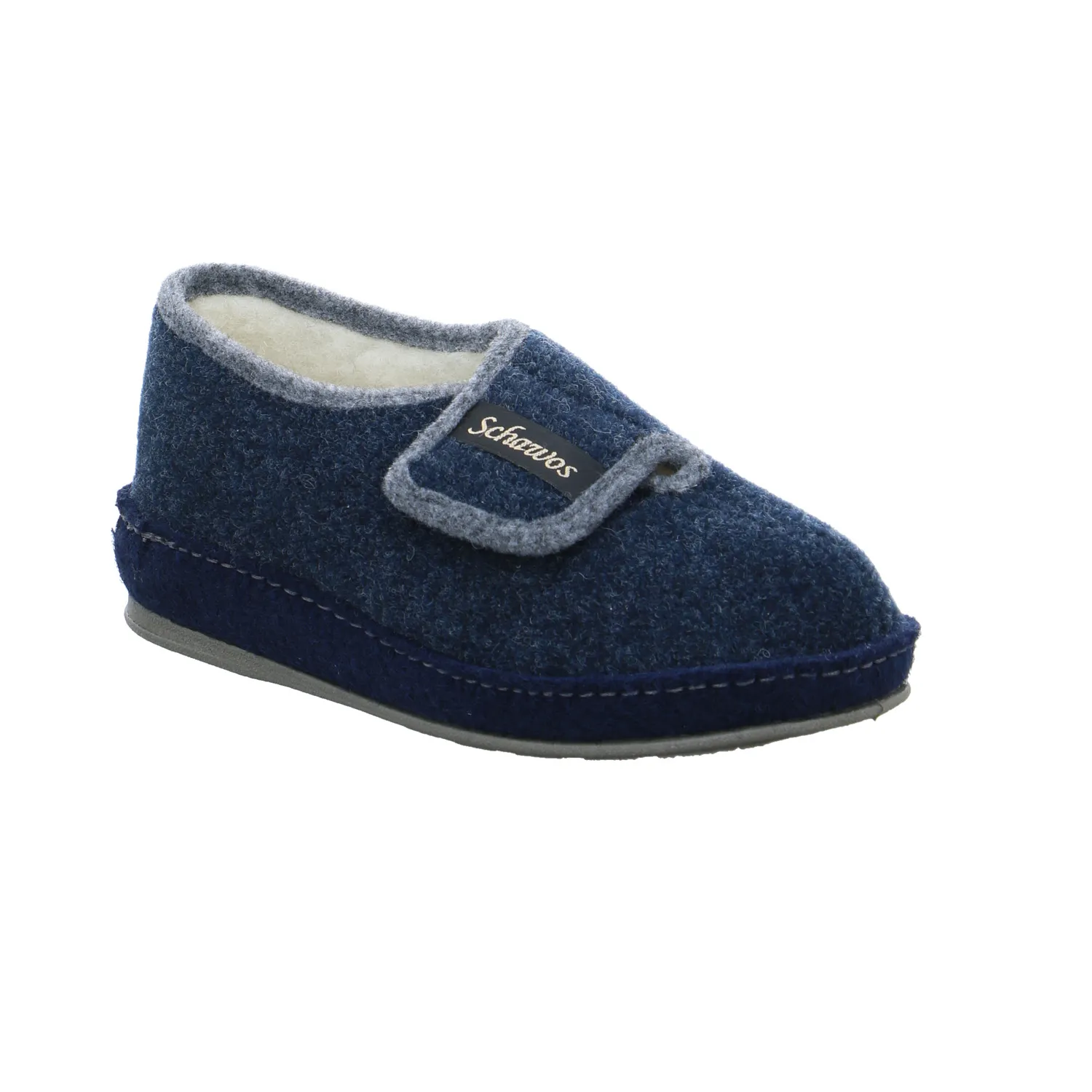 SCHAWOS Hausschuh Blau Textil SCHAWOS Hausschuh Blau Textil