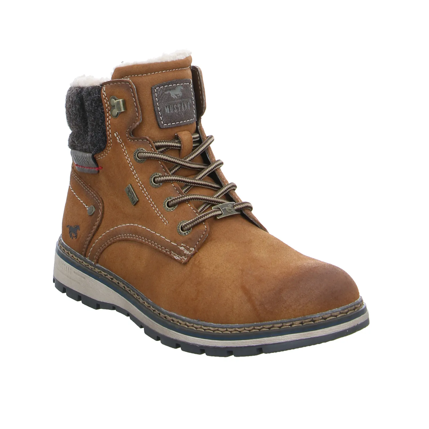 MUSTANG Winter-Boots Cognac Lederimitat 