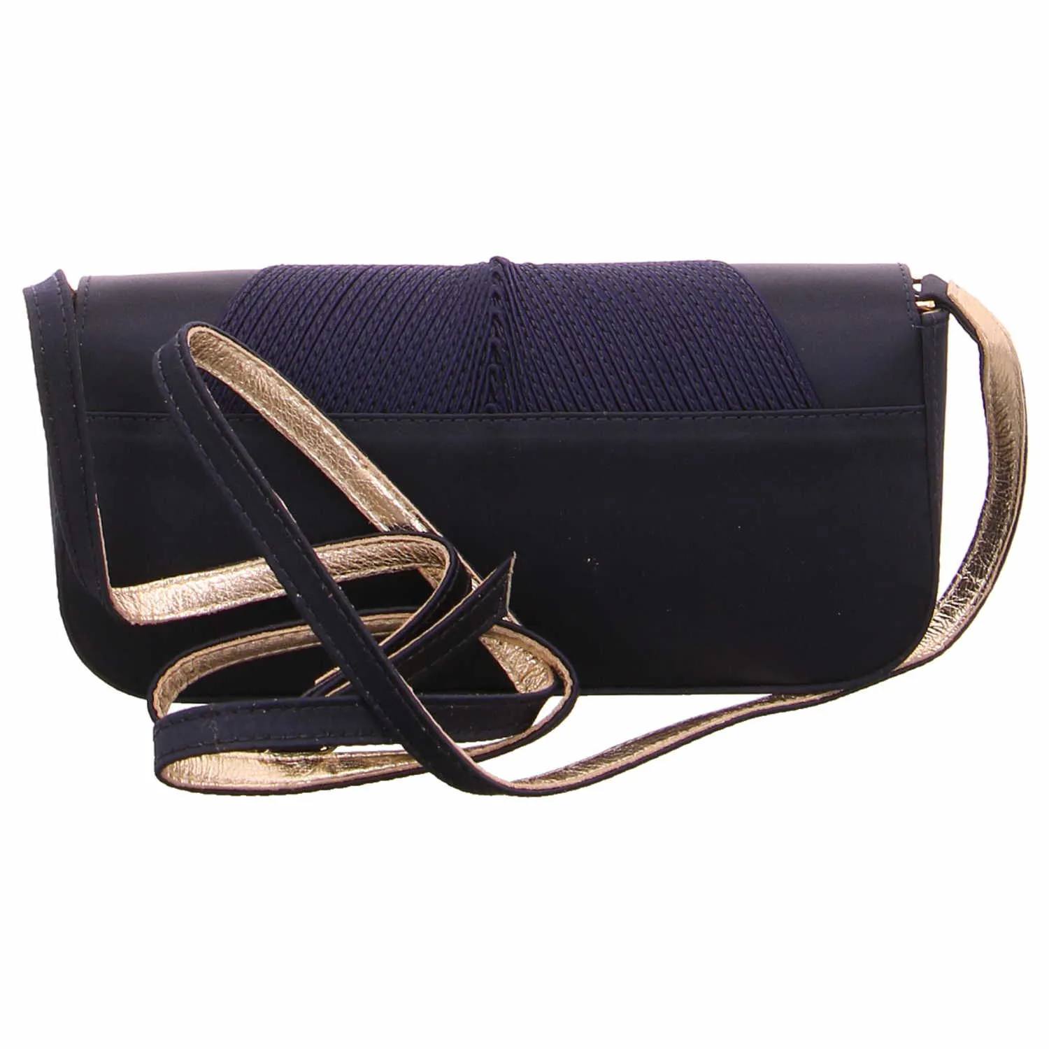 UNISA Clutch / Abendtasche Blau Textil 