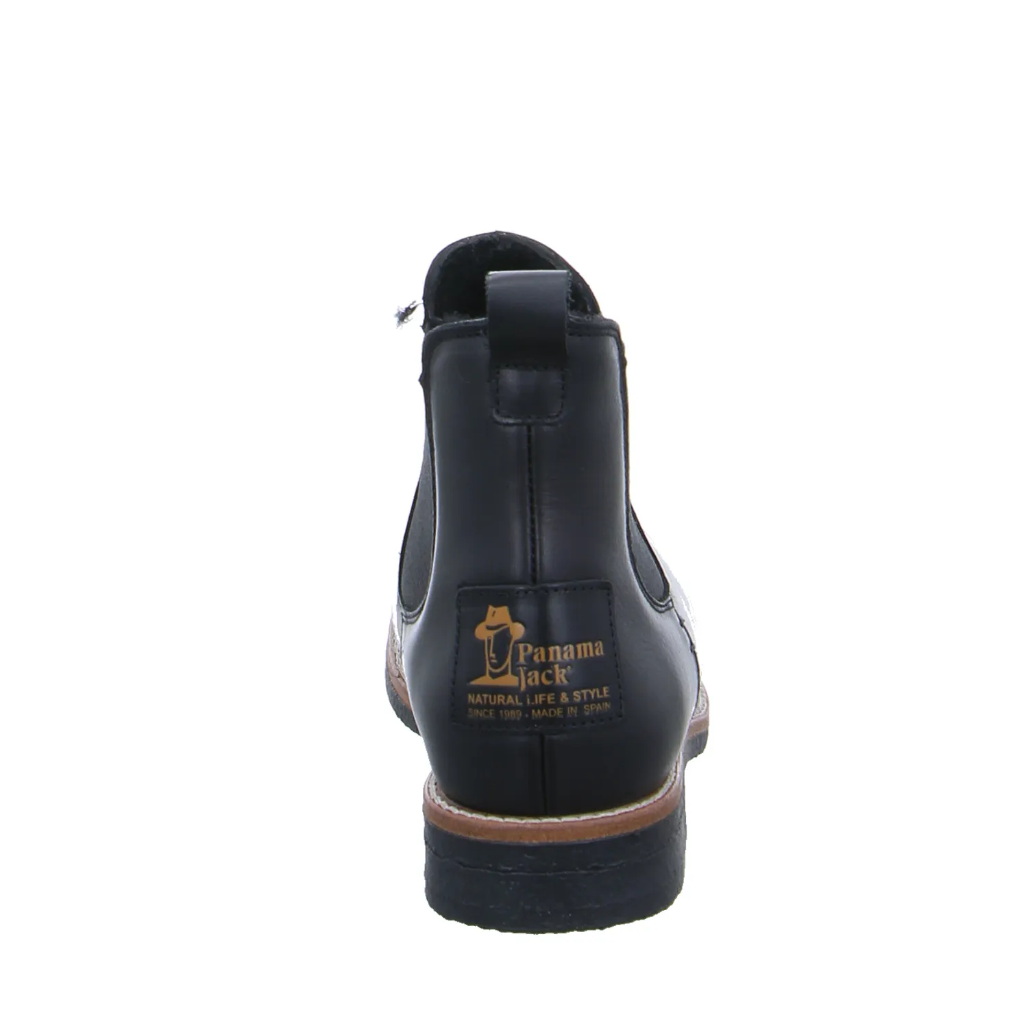 PANAMA JACK mit Lammfell - Innenfutter Boot Schwarz Leder PANAMA JACK mit Lammfell - Innenfutter Boot Schwarz Leder