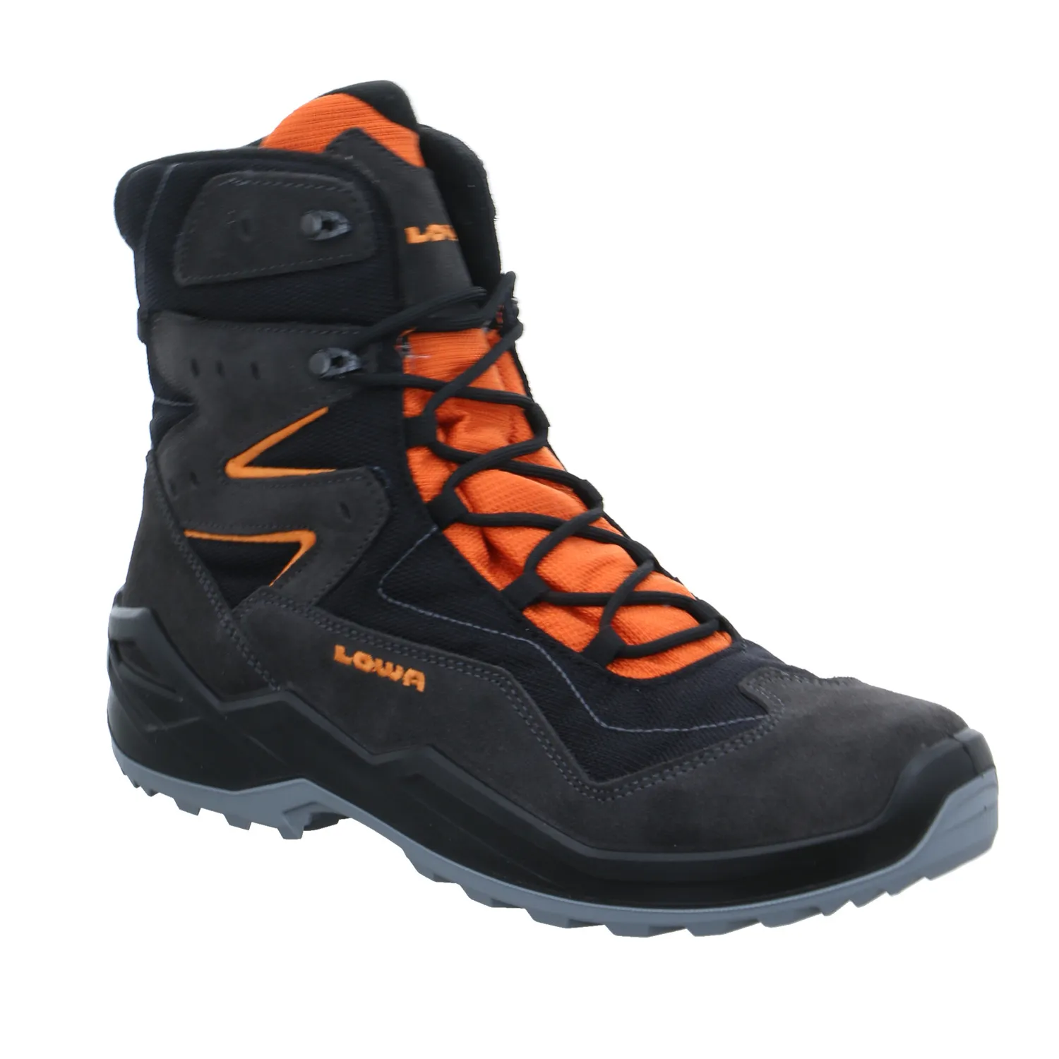 LOWA Winter-Sneaker high Jungen- Snowboot Membran Grau Textil 