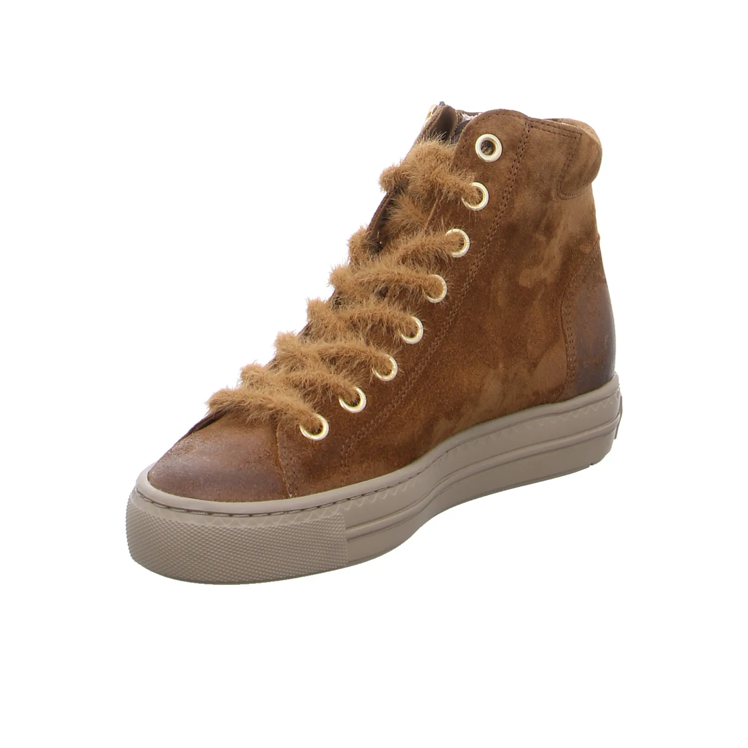 PAUL GREEN Mid Cut Sneaker Cognac Leder 