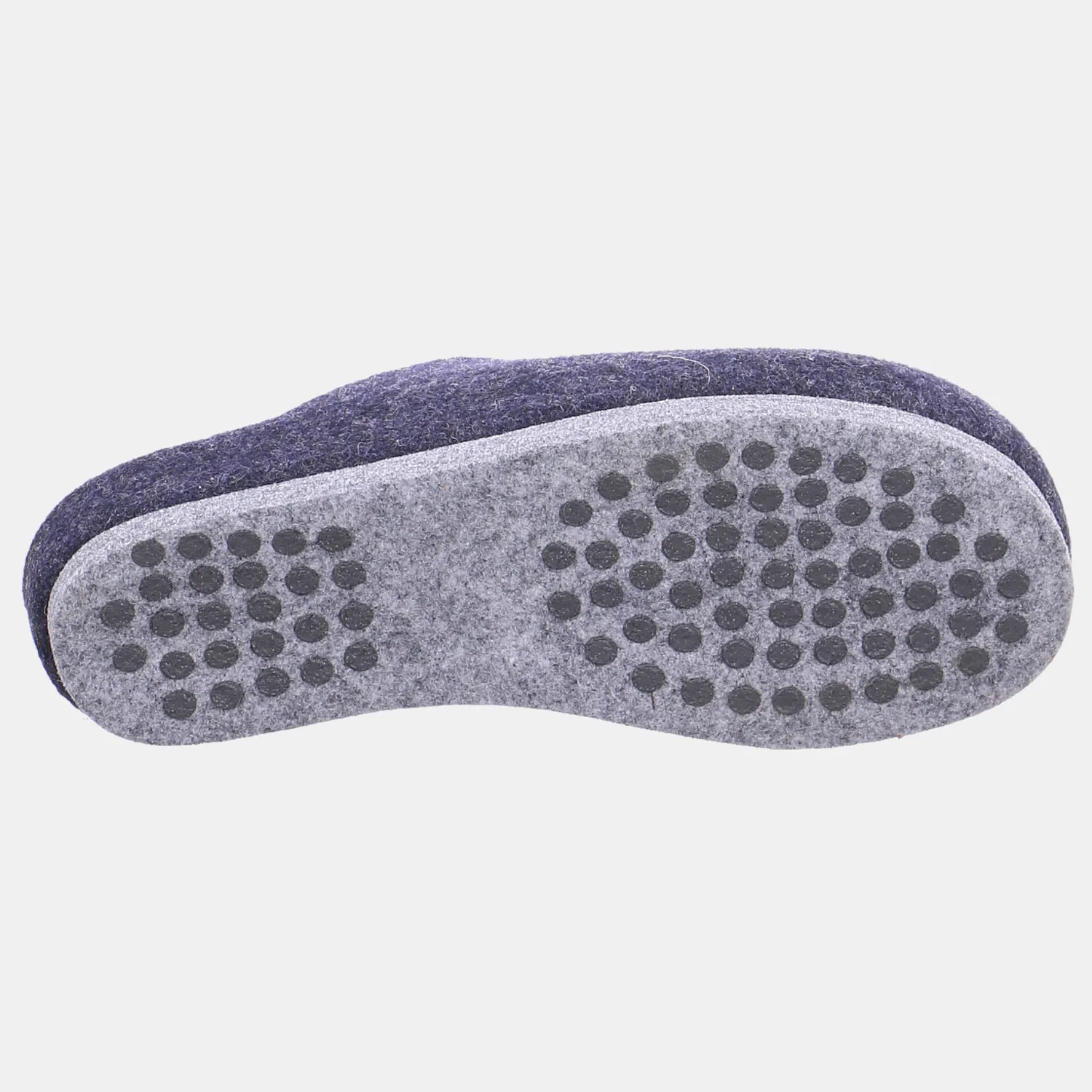 BIOLife Deck und Laufsohle in Gris Hausschuh Blau Textil BIOLife Deck und Laufsohle in Gris Hausschuh Blau Textil