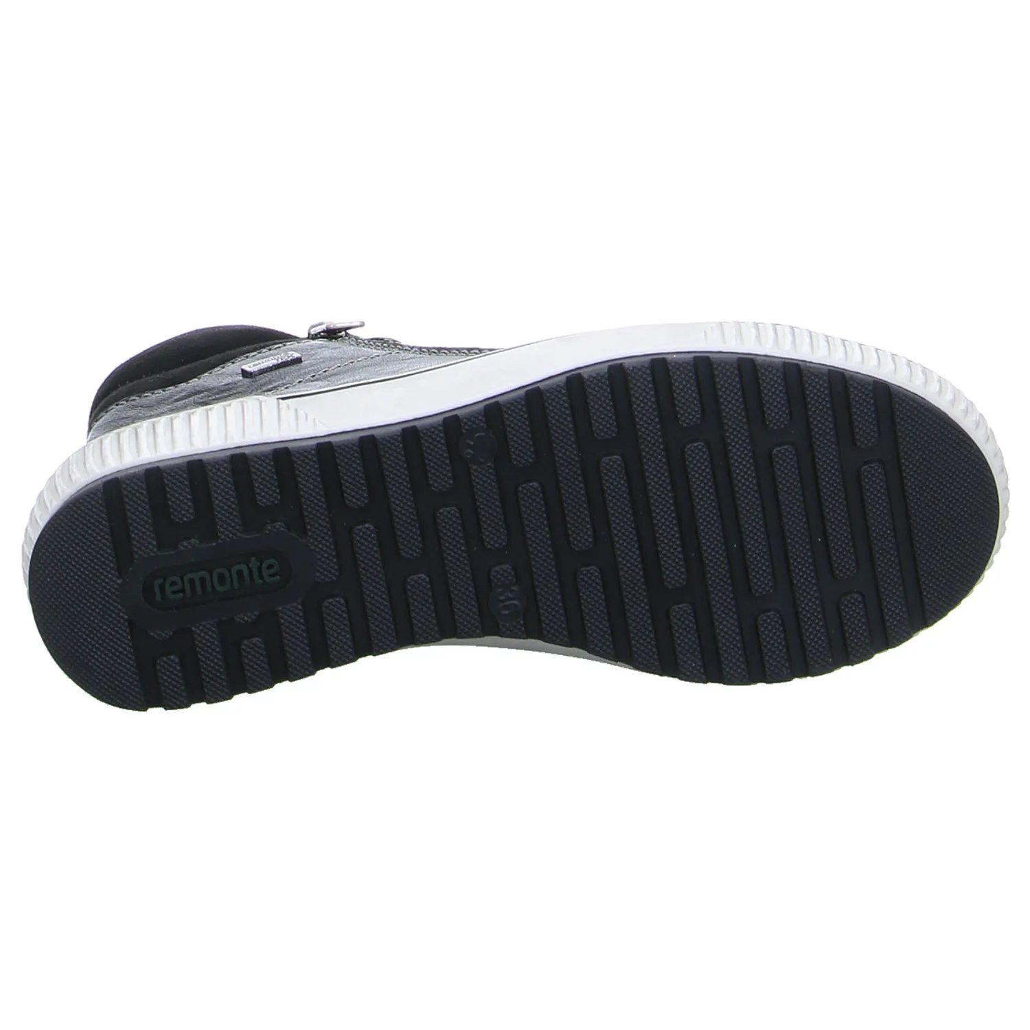 REMONTE mit TEX Membrane Mid Cut Sneaker Schwarz Leder 