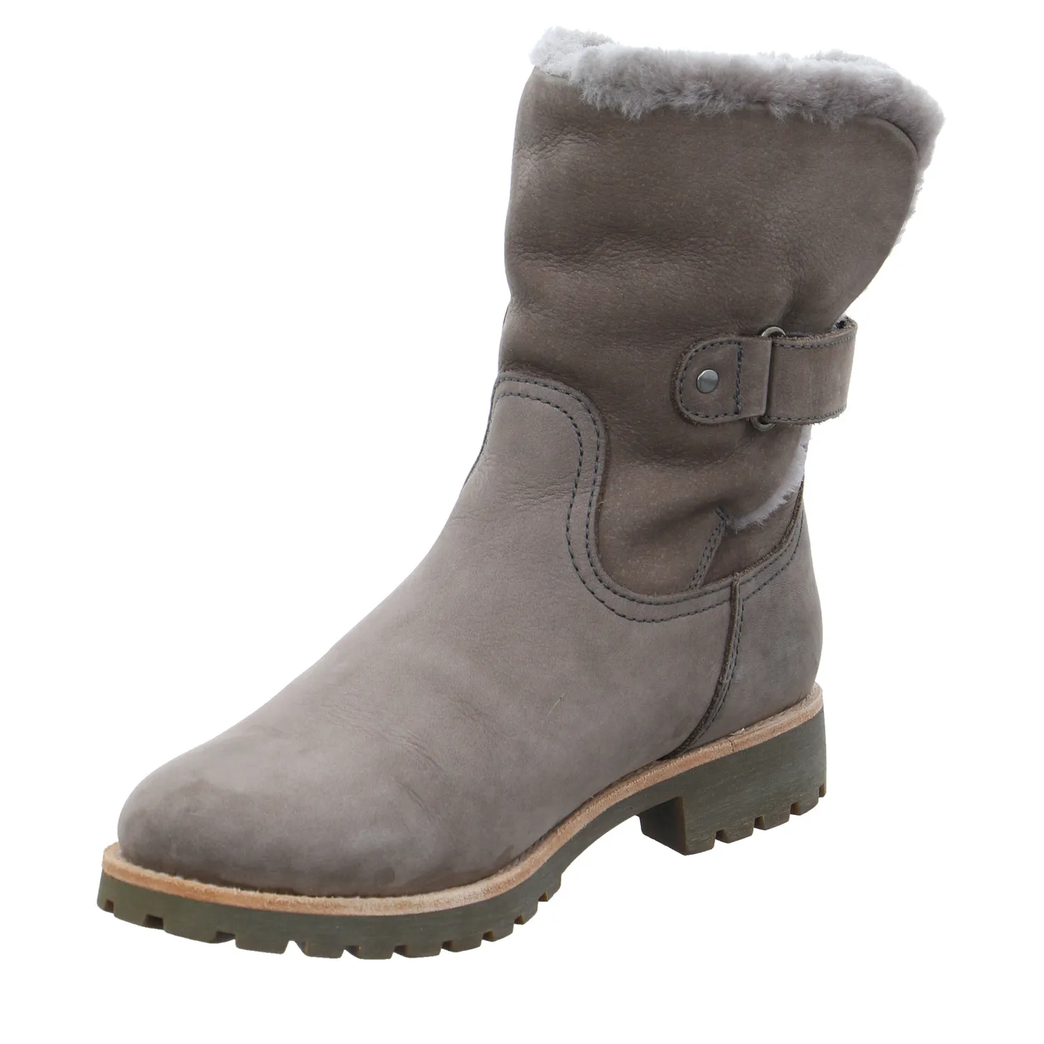 PANAMA JACK mit Lammfell - Innenfutter Stiefel Grau Leder PANAMA JACK mit Lammfell - Innenfutter Stiefel Grau Leder