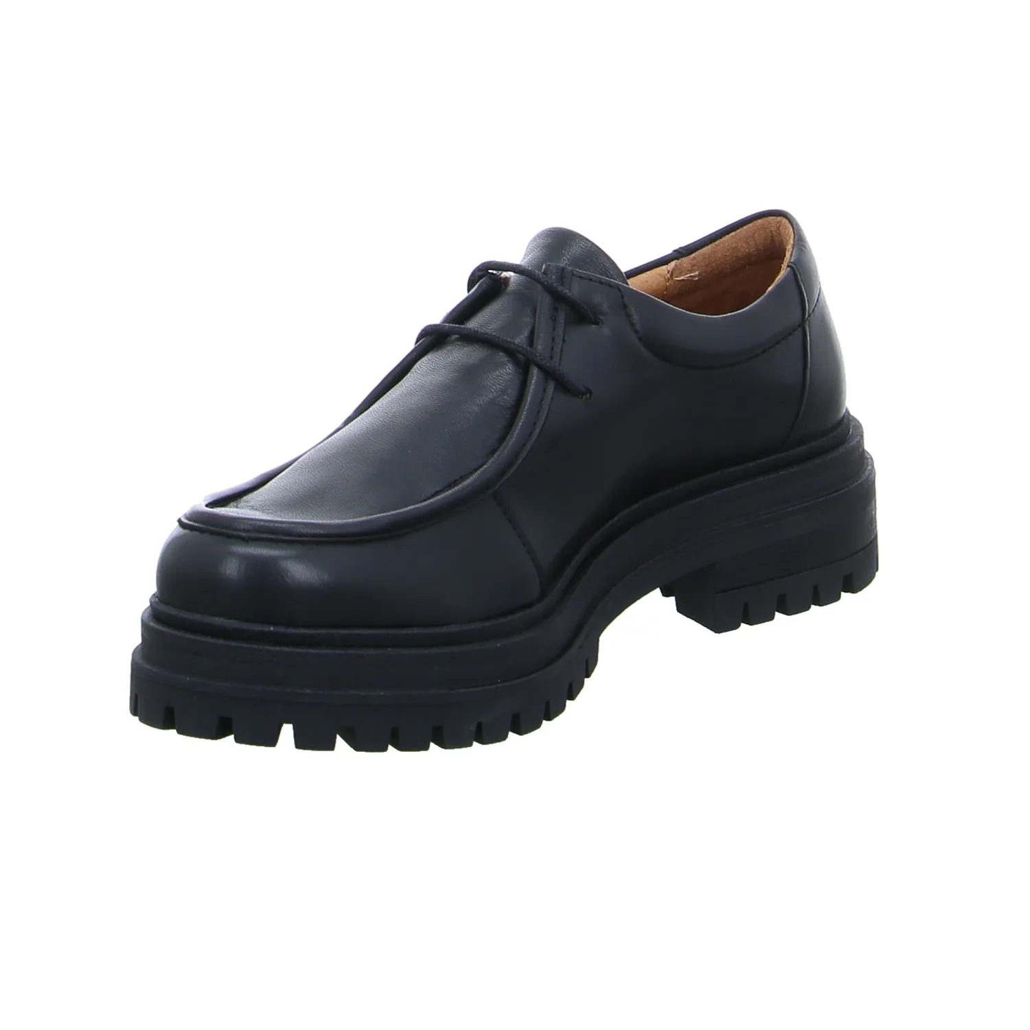 SCHUHENGEL Schnürschuh Schwarz Leder SCHUHENGEL Schnürschuh Schwarz Leder