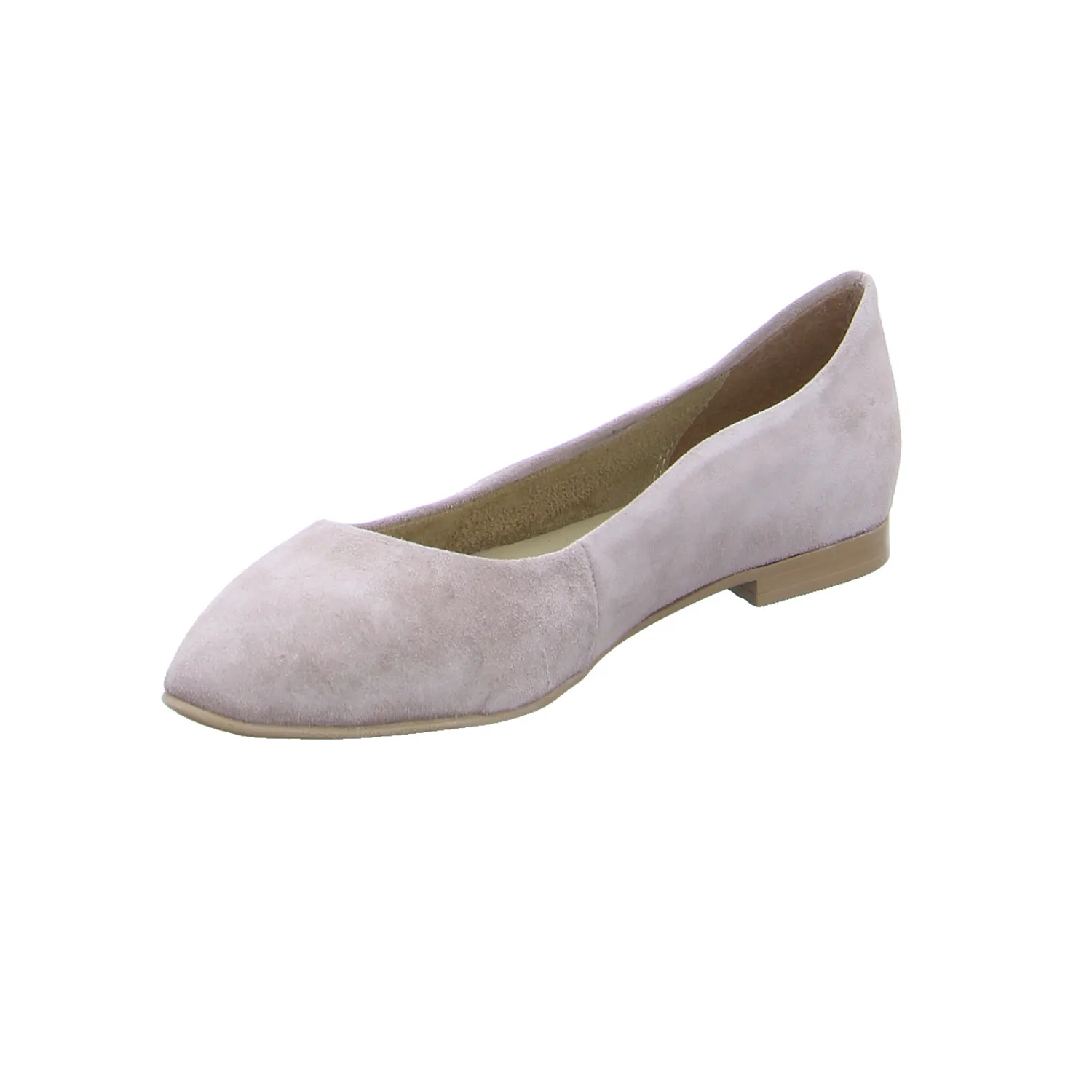 TAMARIS Ballerina Taupe Leder TAMARIS Ballerina Taupe Leder