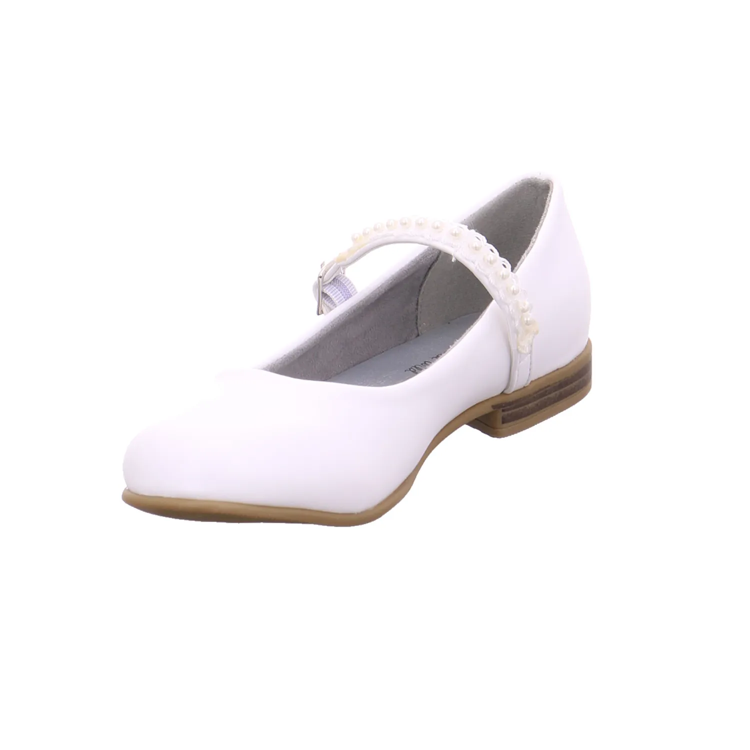 INDIGO Festlicher Sommerschuh Mädchen-Ballerina Weiss Lederimitat INDIGO Festlicher Sommerschuh Mädchen-Ballerina Weiss Lederimitat