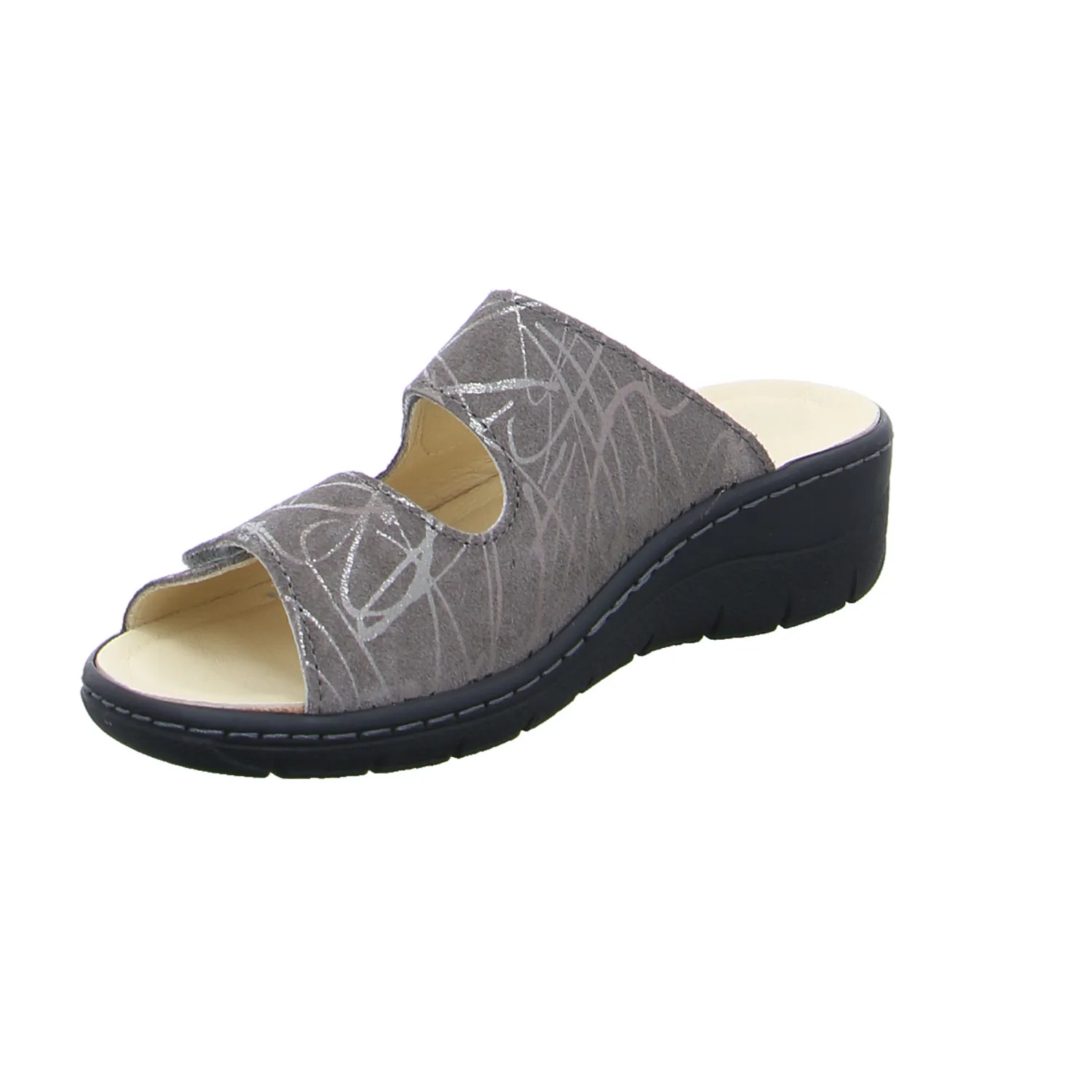 COLLECTION CHRISTA PFAFF Pantolette Grau Leder COLLECTION CHRISTA PFAFF Pantolette Grau Leder