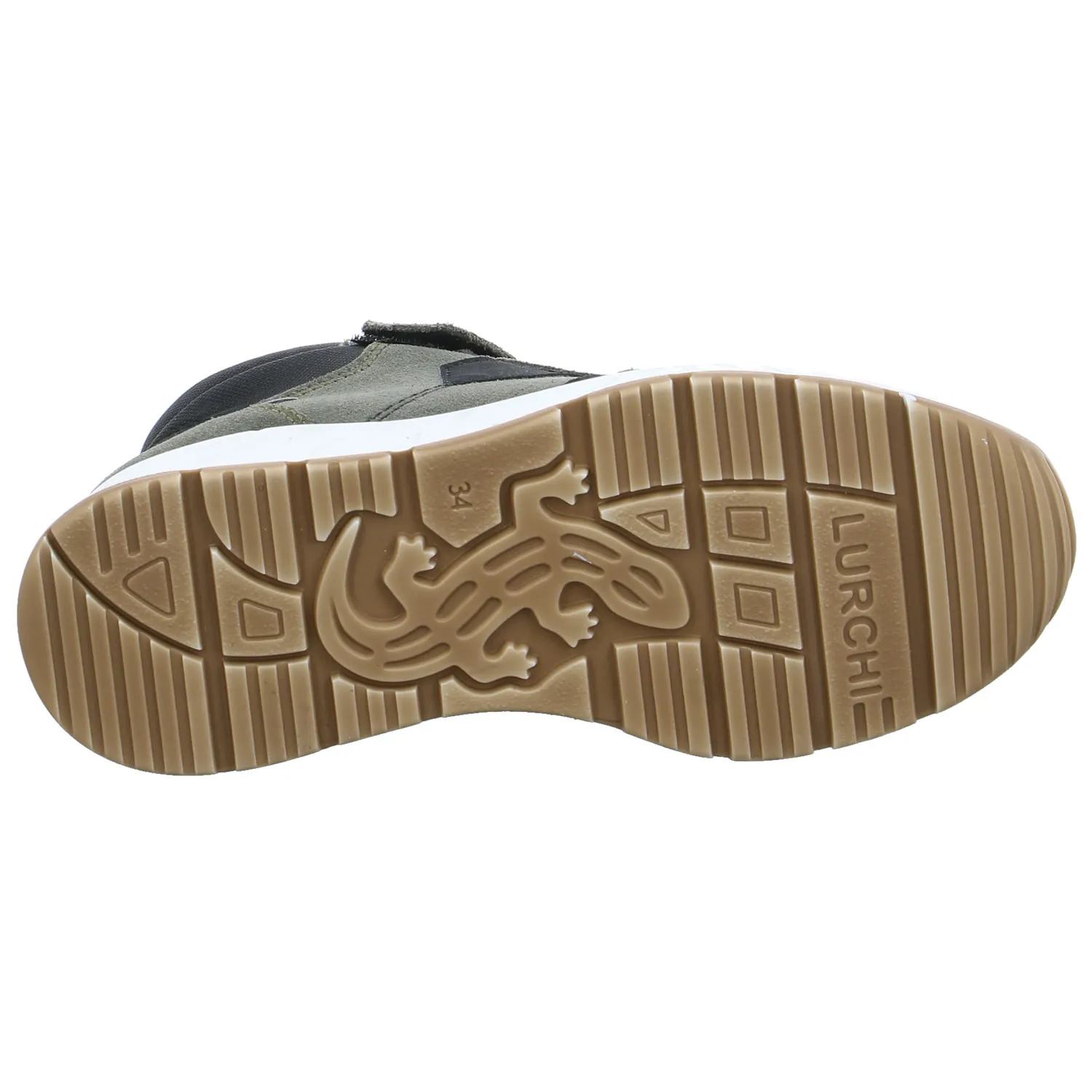 LURCHI Sneaker high Jugend-Boot Olive Leder 
