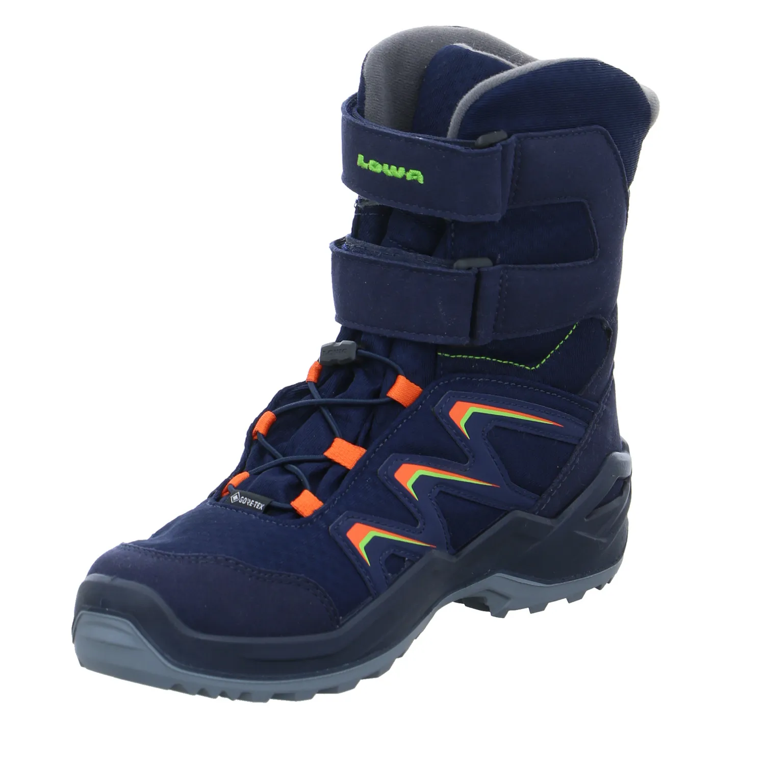 LOWA Winterstiefel Unisex Kleinkinder-Snowboot  Membran Dunkelblau Lederimitat 