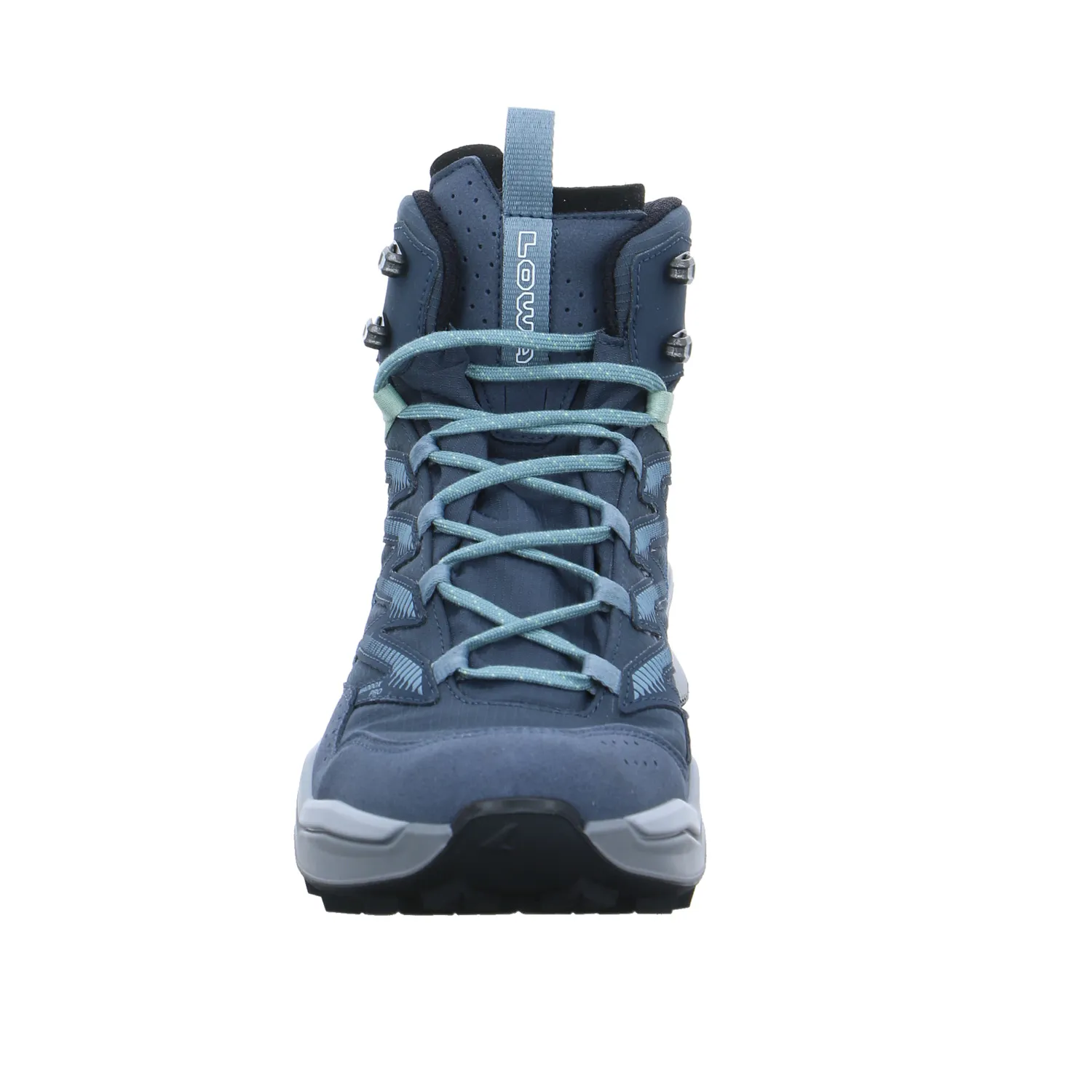 LOWA Gore-Tex Wander- Bergschuh Damen Blau Lederimitat 
