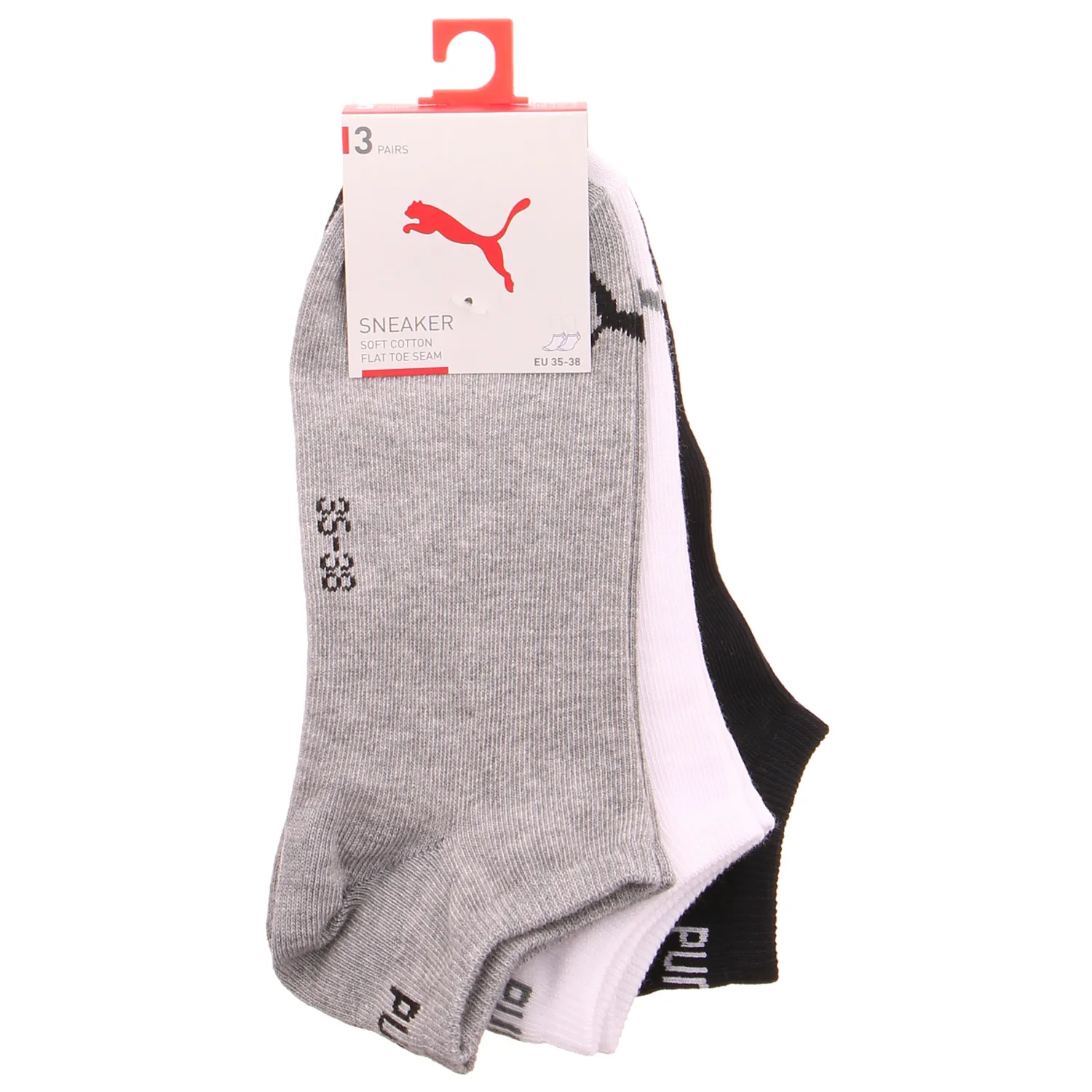 PUMA SOCKEN 3-ER Pack Freizeitsocken Grau Textil PUMA SOCKEN 3-ER Pack Freizeitsocken Grau Textil