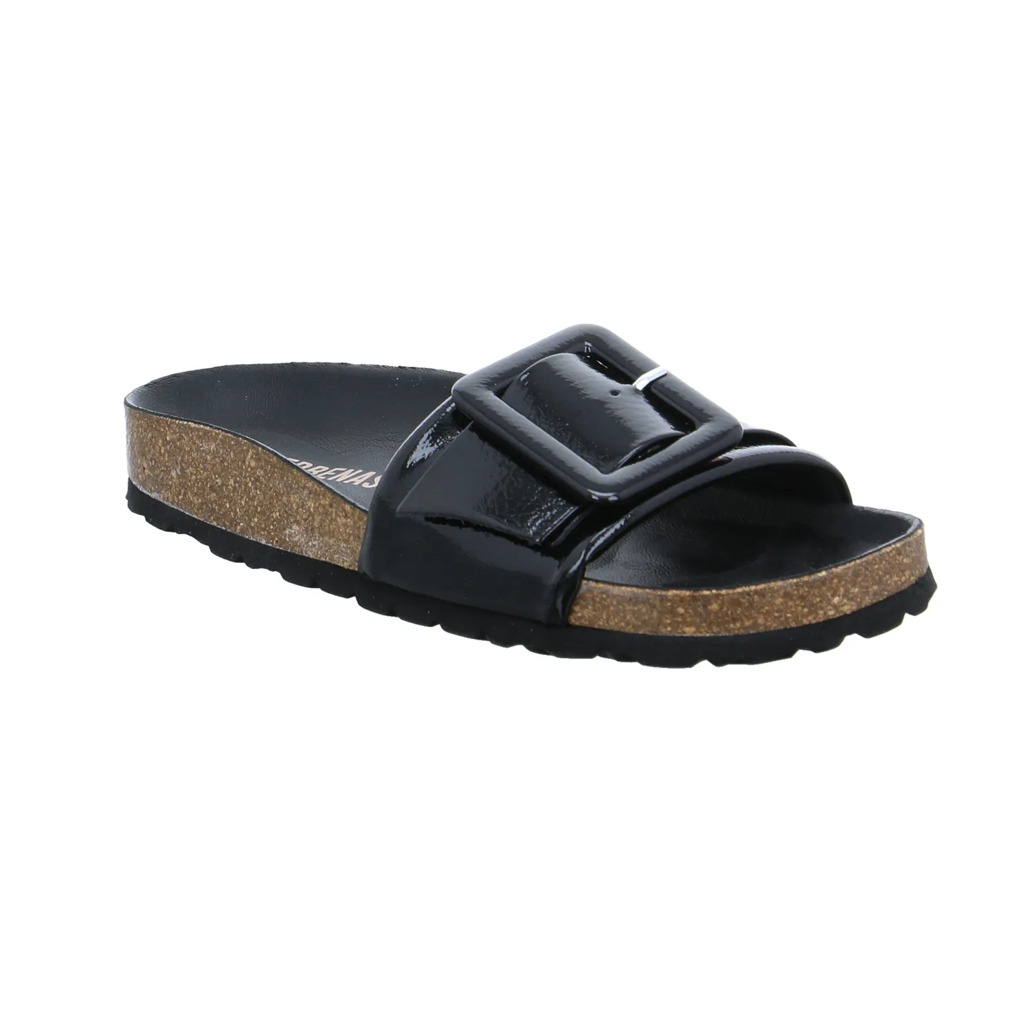 VERBENAS Pantolette Schwarz Leder 