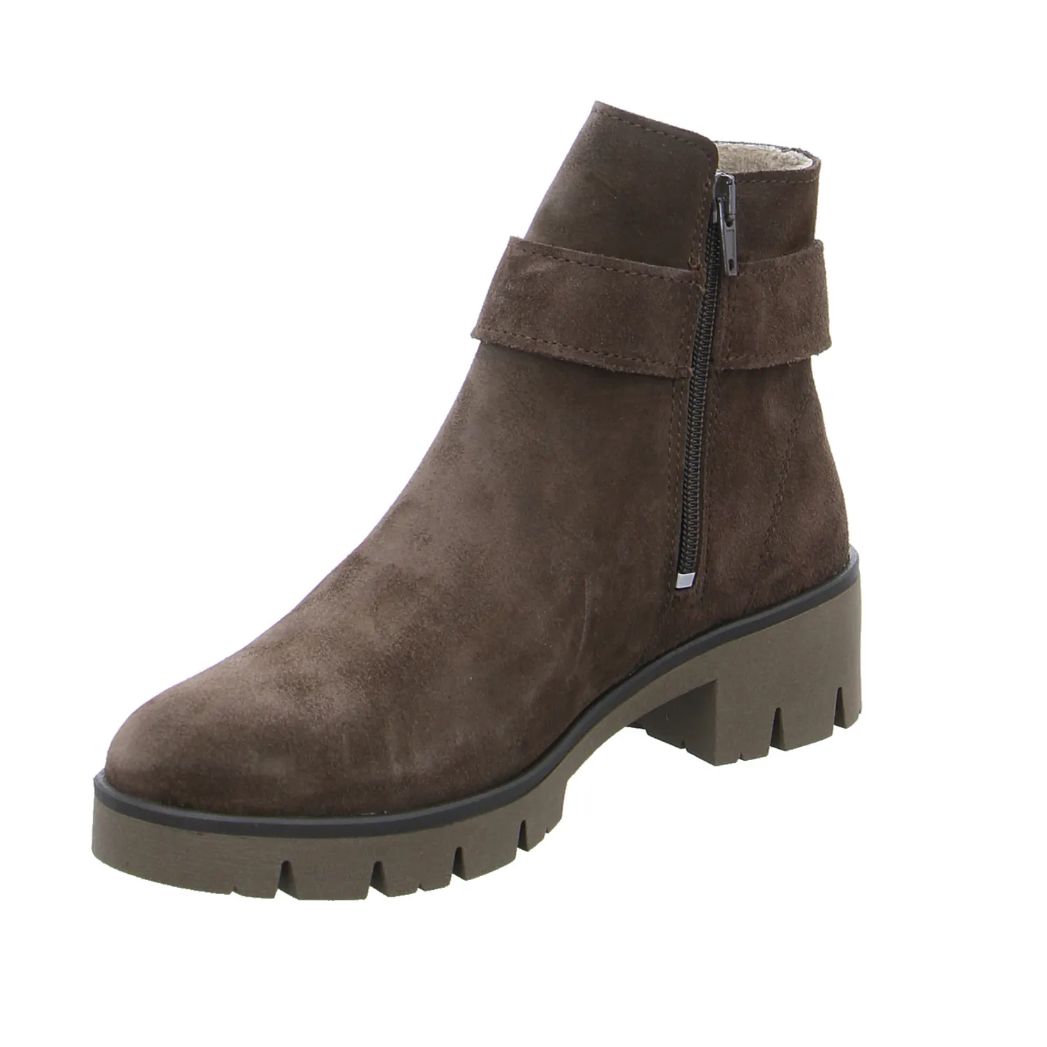 VAN DER LAAN Comfort-Stiefelette Mittelbraun Leder VAN DER LAAN Comfort-Stiefelette Mittelbraun Leder