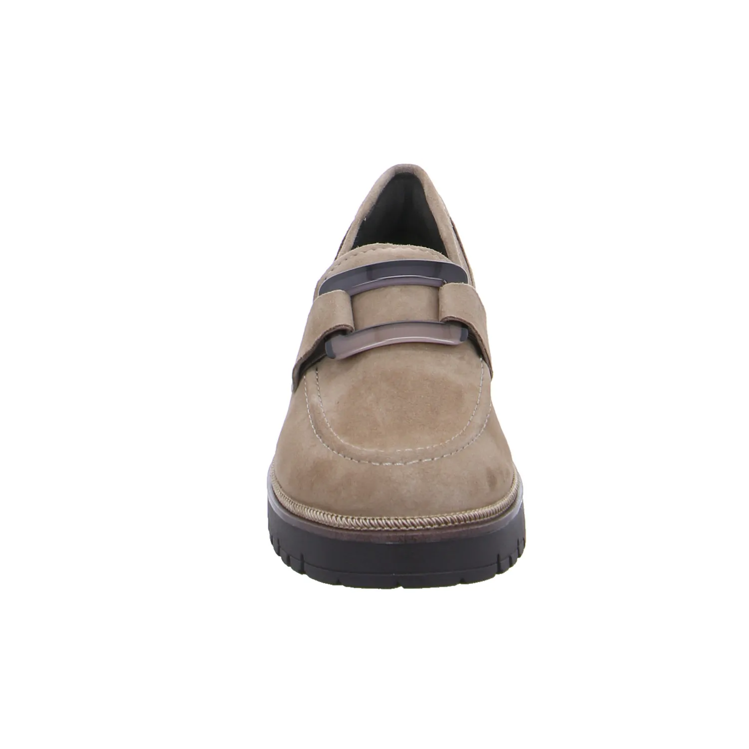 TAMARIS Slipper Taupe Leder TAMARIS Slipper Taupe Leder