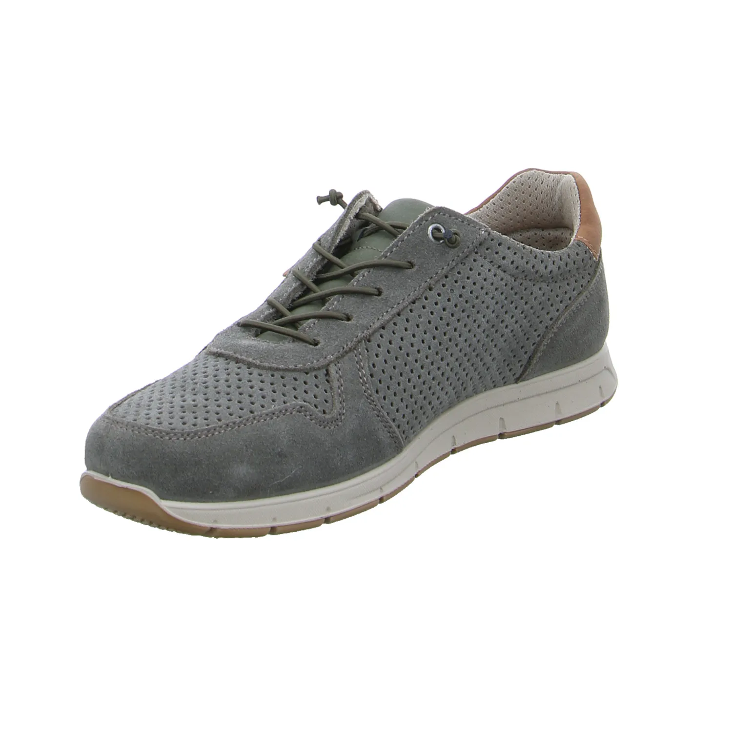 IMAC Halbschuhe Sneaker Stoff Grün Leder IMAC Halbschuhe Sneaker Stoff Grün Leder