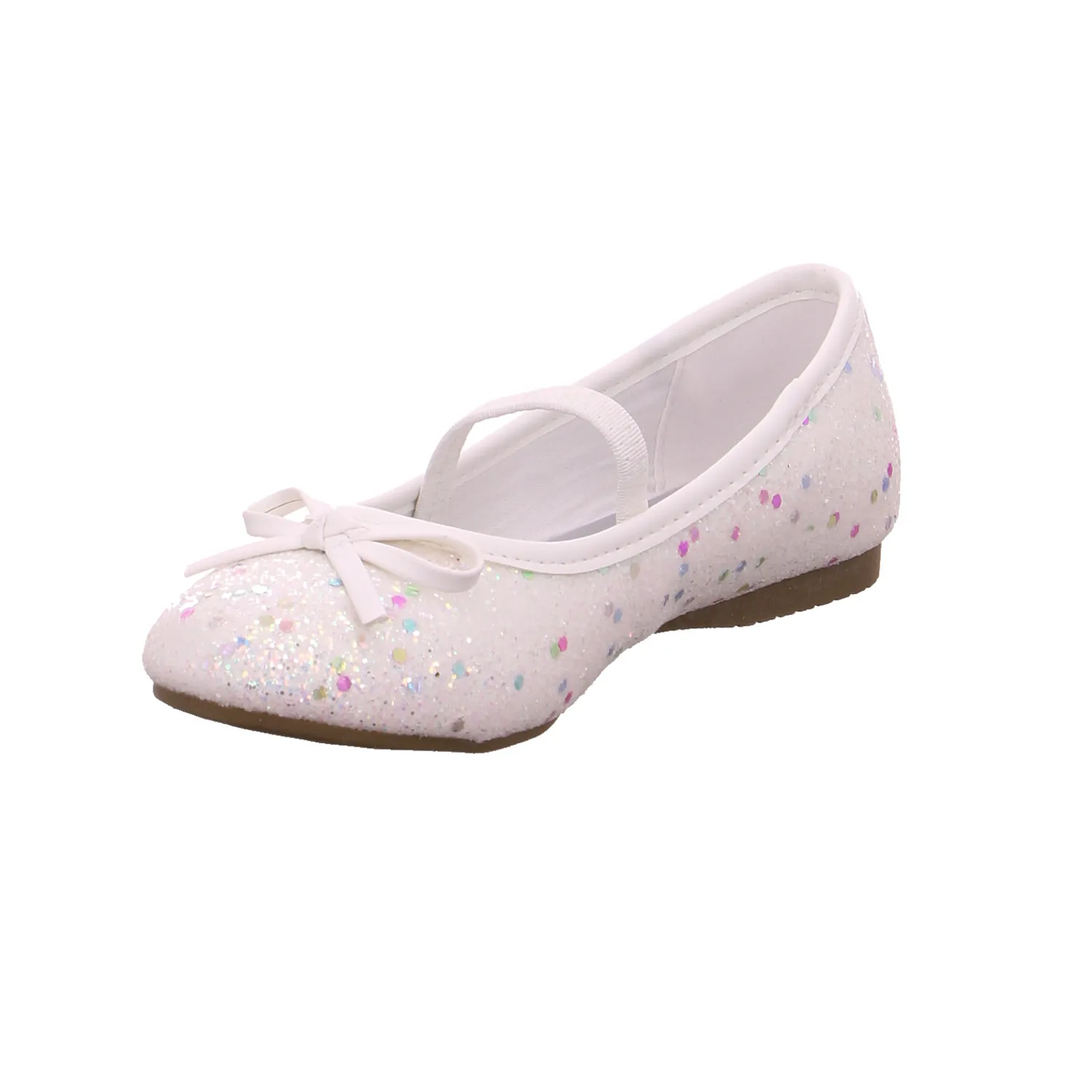 INDIGO Festlicher Schuh Mädchen-Ballerina Weiss Lederimitat INDIGO Festlicher Schuh Mädchen-Ballerina Weiss Lederimitat