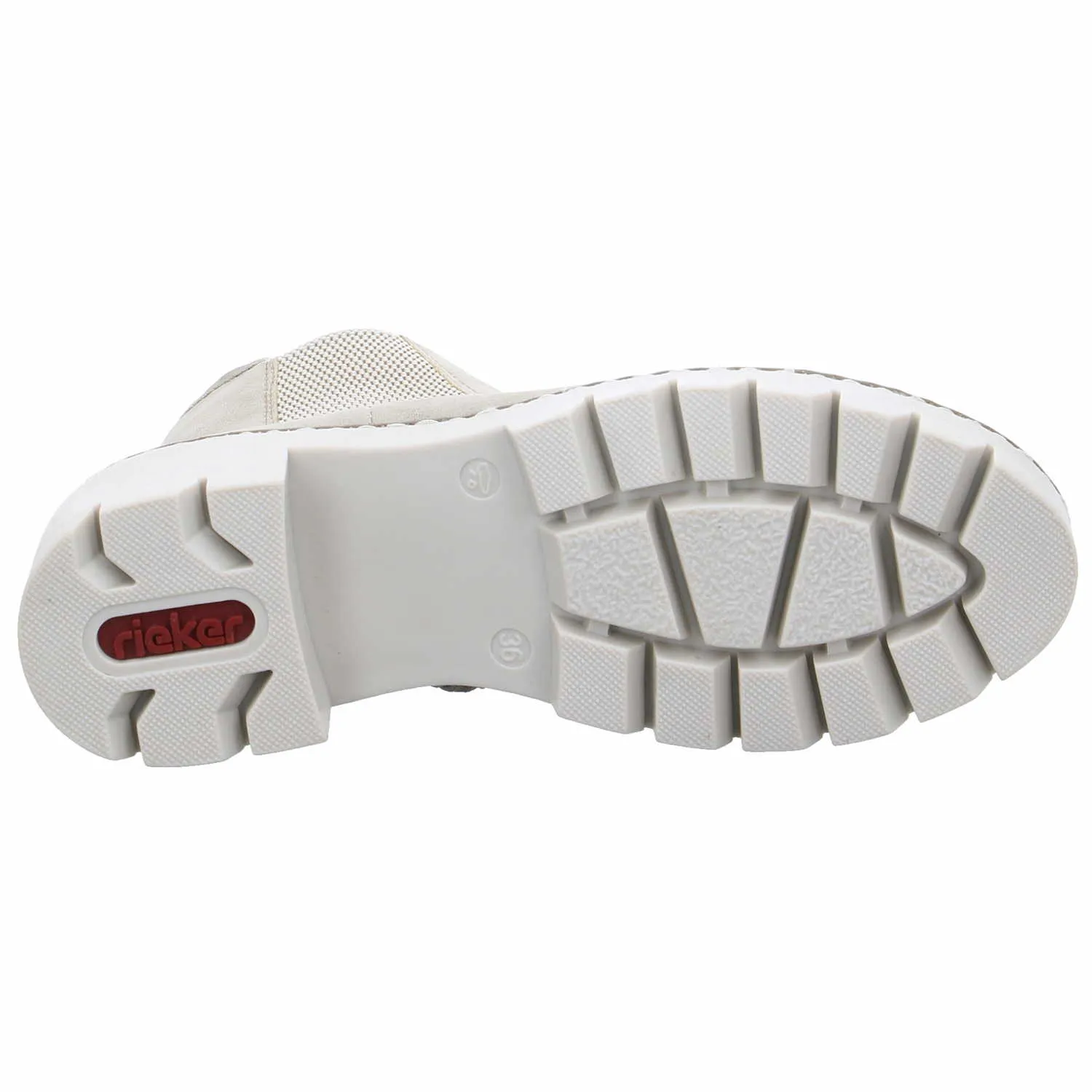 RIEKER Stiefelette Beige Lederimitat RIEKER Stiefelette Beige Lederimitat