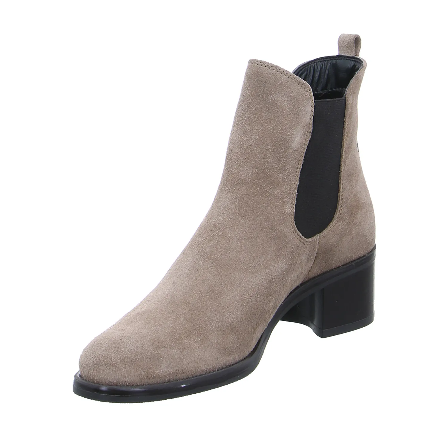 SCHUHENGEL Stiefelette Taupe Leder SCHUHENGEL Stiefelette Taupe Leder