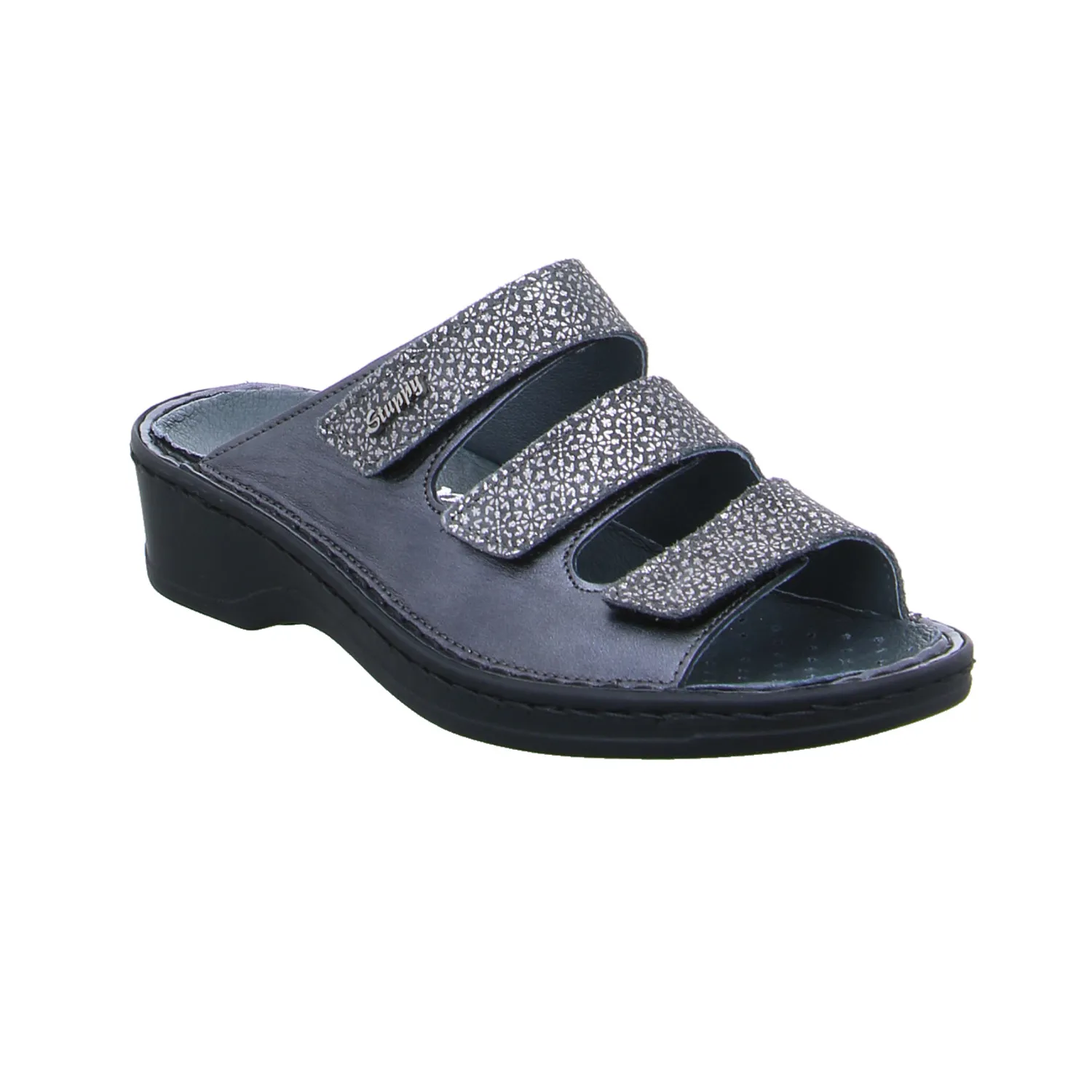 STUPPY Pantolette Altsilber Leder STUPPY Pantolette Altsilber Leder