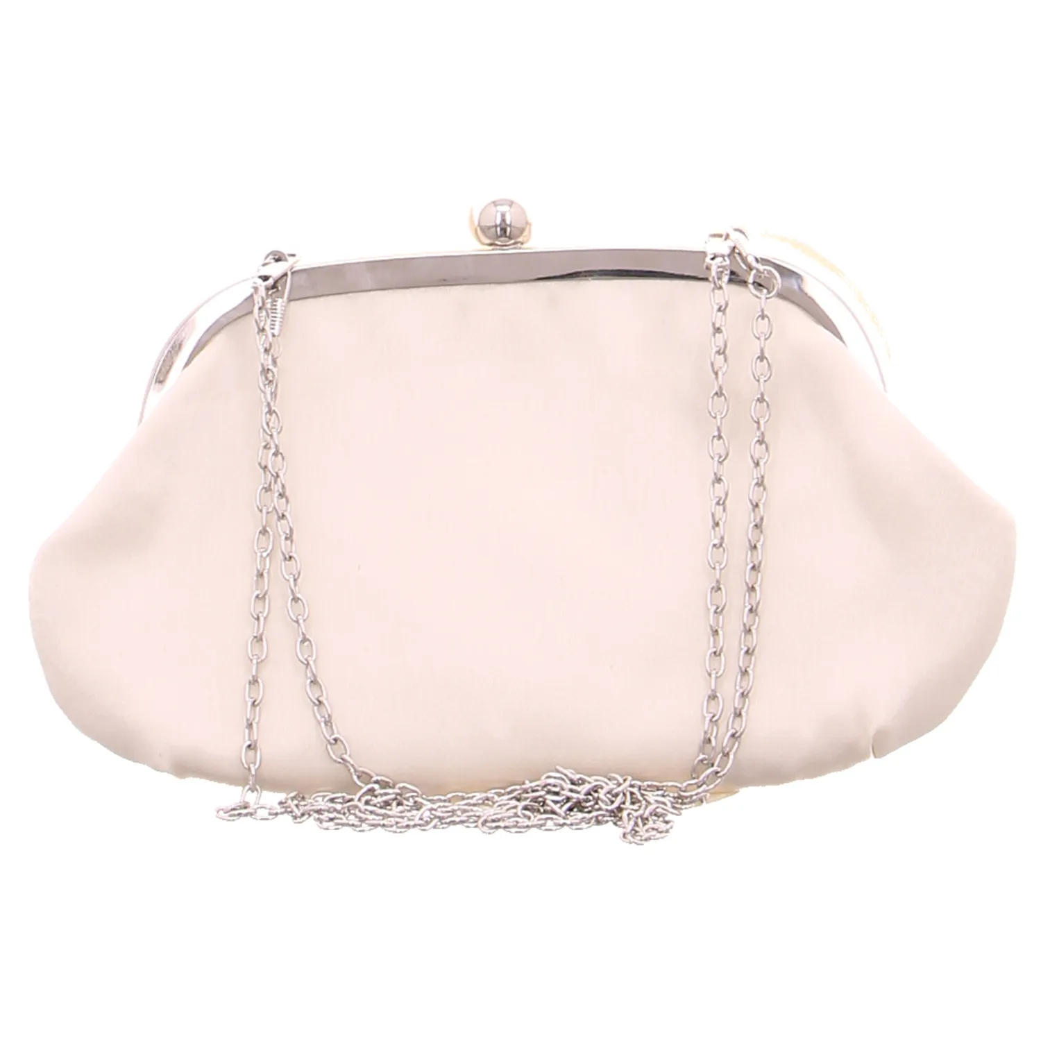 * Clutch / Abendtasche Beige Textil 