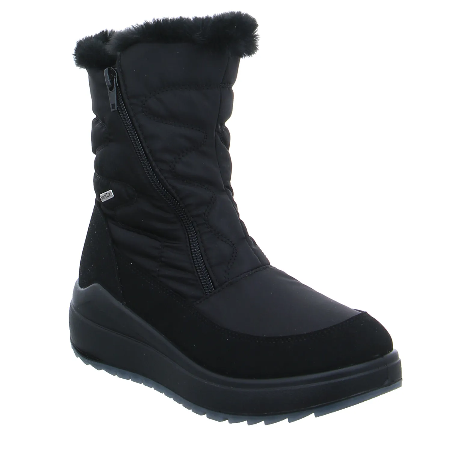 * mit Sympatex 100% Wasserdicht Snowboot Schwarz Textil * mit Sympatex 100% Wasserdicht Snowboot Schwarz Textil