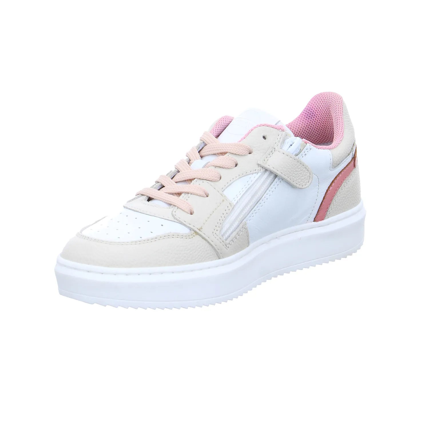 GATTINO Sneaker Mädchen-Halbschuh Binder Weiss Leder 