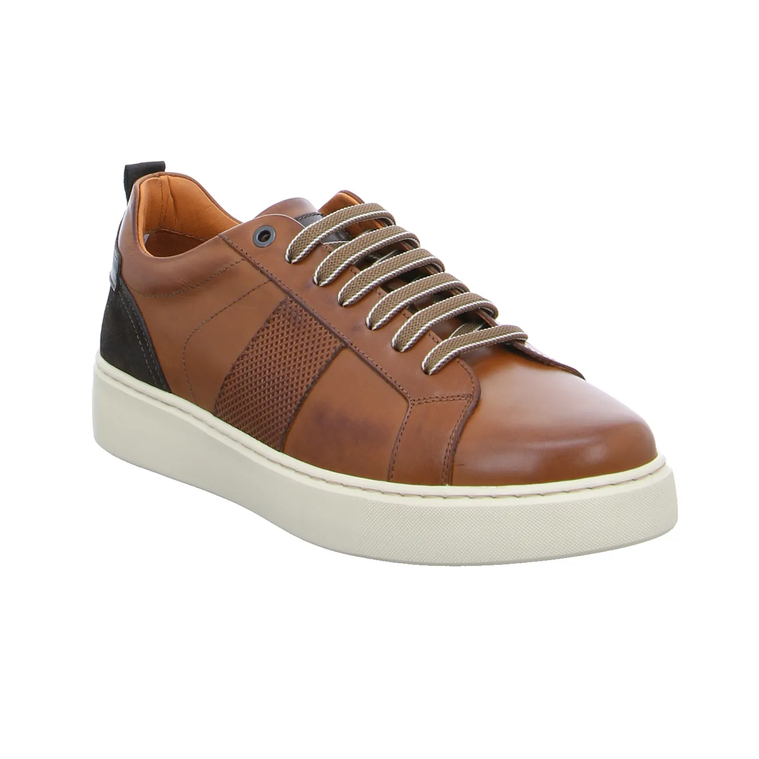 EXTON Halbschuhe Sneaker Cognac Leder EXTON Halbschuhe Sneaker Cognac Leder