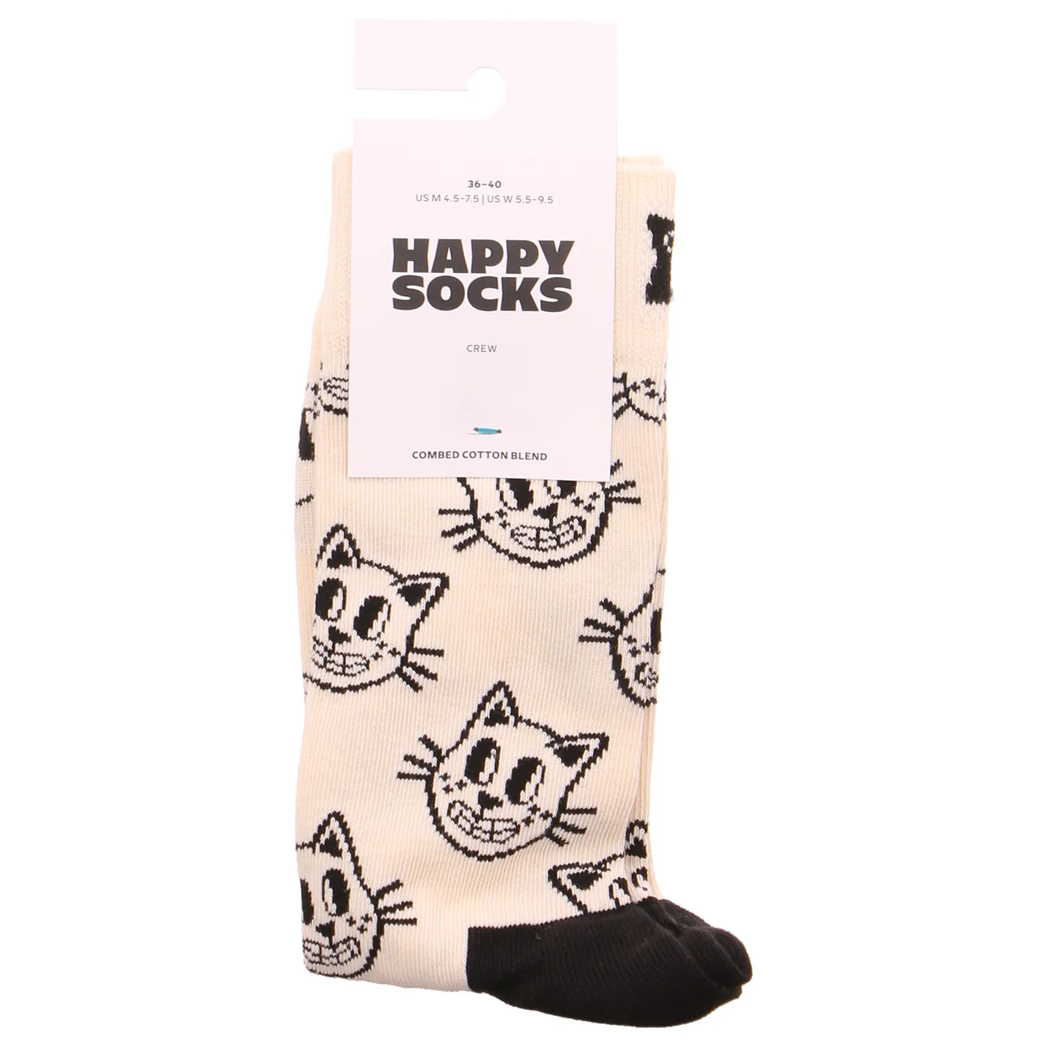 HAPPY SOCKS Katze neu Freizeitsocken Offwhite Textil 