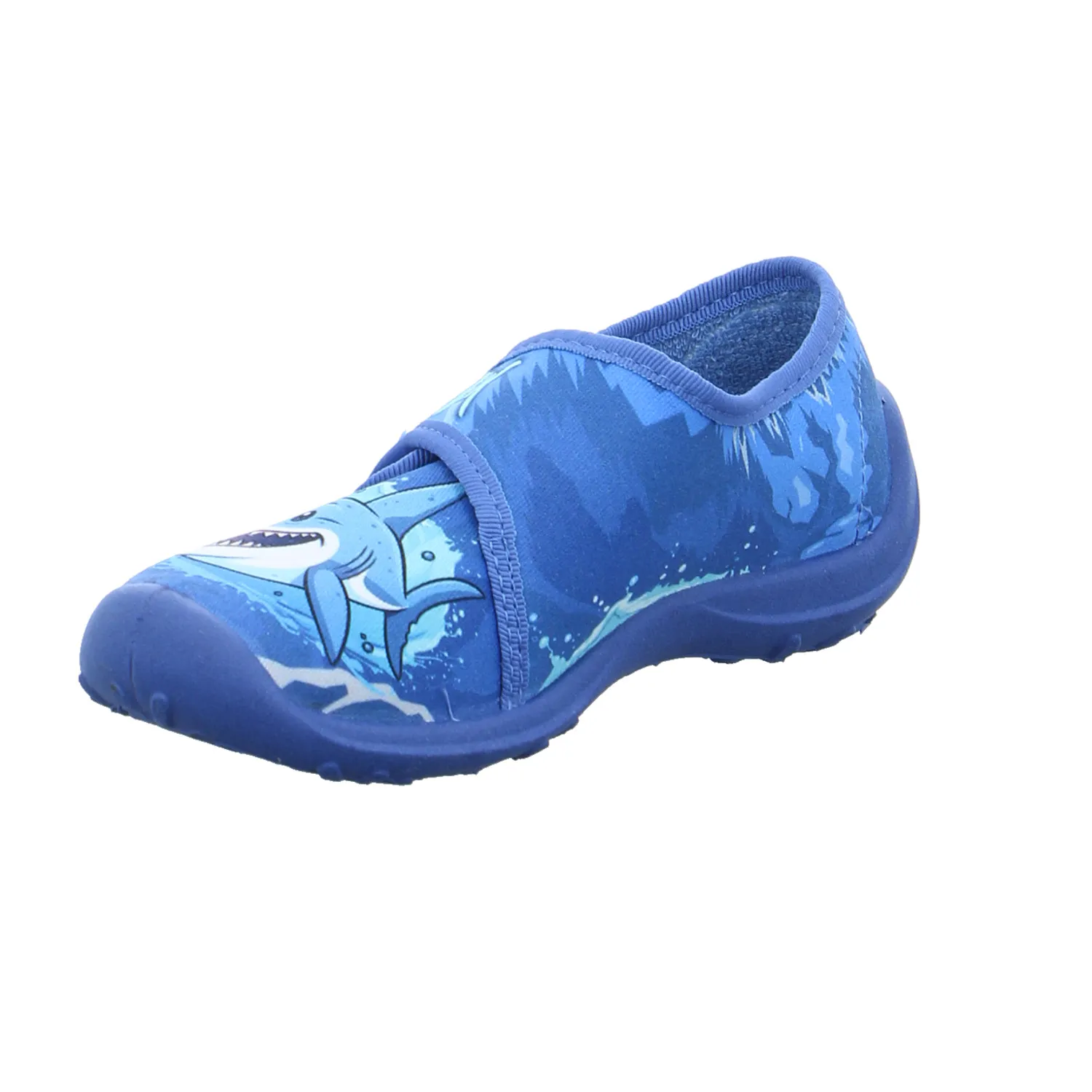 FISCHER Jungen Kinder-Hausschuh Blau Textil 