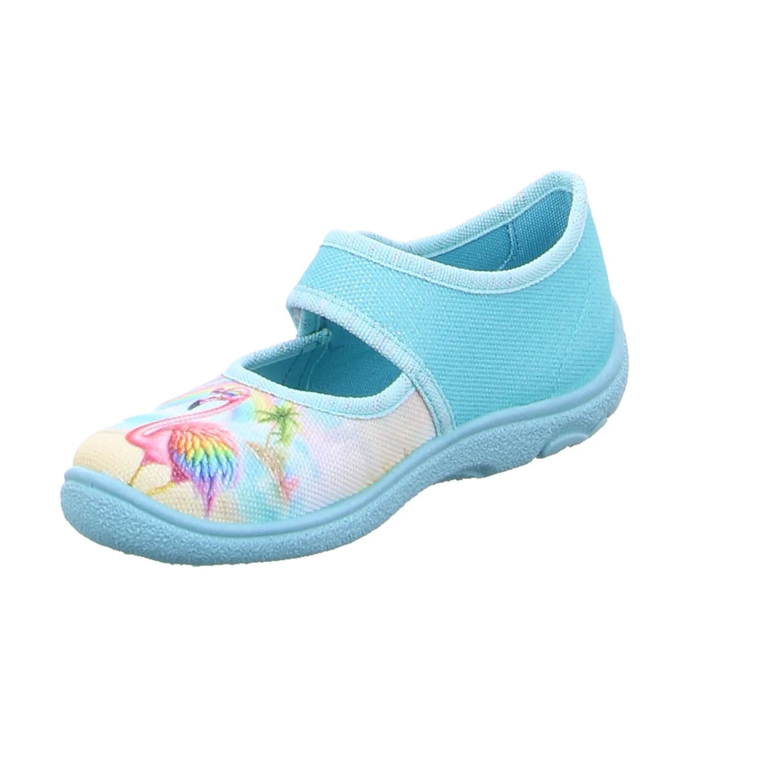 SUPERFIT Mädchen Kinder-Hausschuh Türkis Textil SUPERFIT Mädchen Kinder-Hausschuh Türkis Textil
