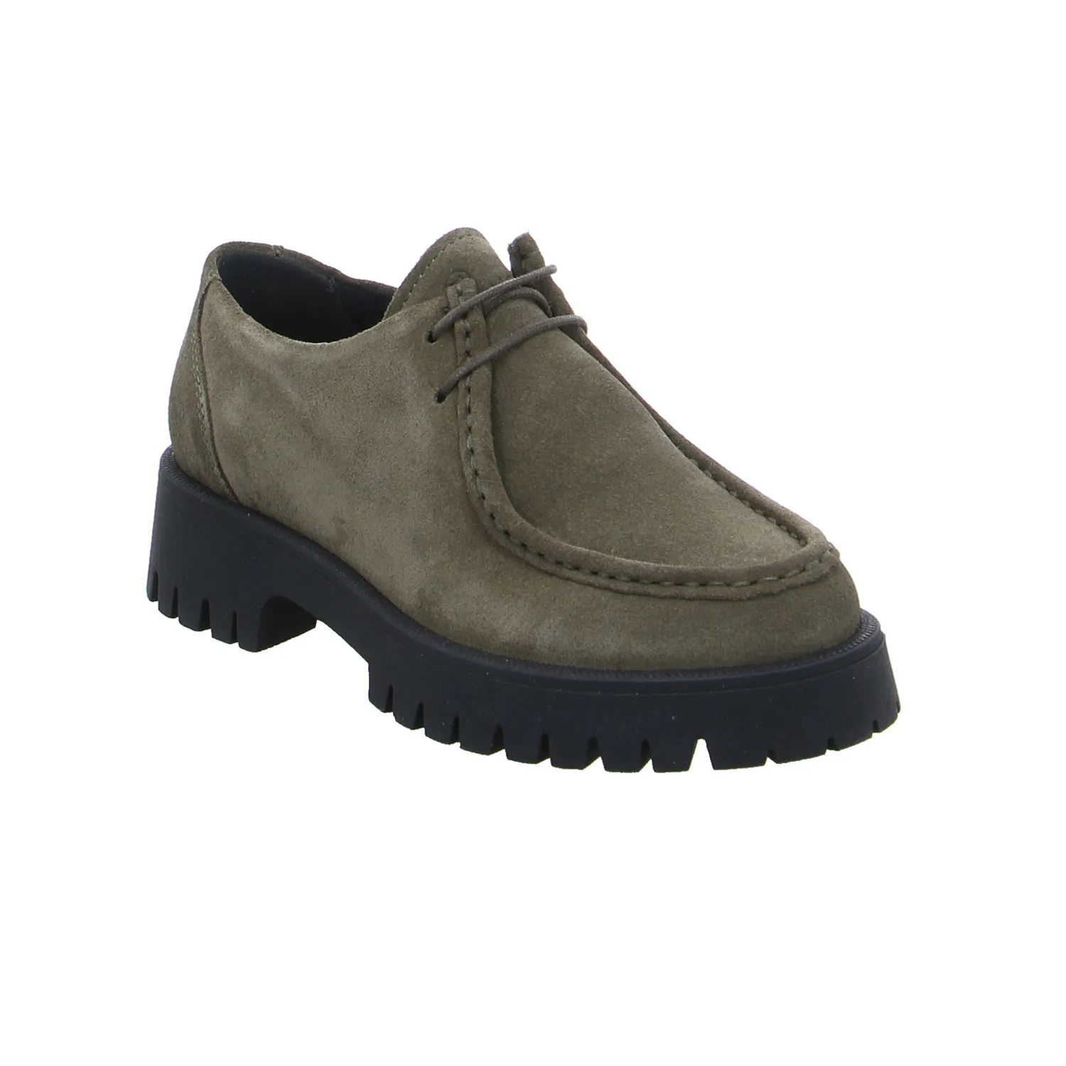 SCHUHENGEL Schnürschuh Khaki Leder 