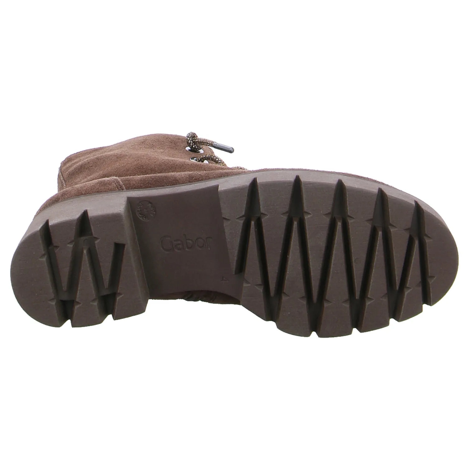GABOR Strass-Schnürsenkel Stiefelette Braun Leder GABOR Strass-Schnürsenkel Stiefelette Braun Leder