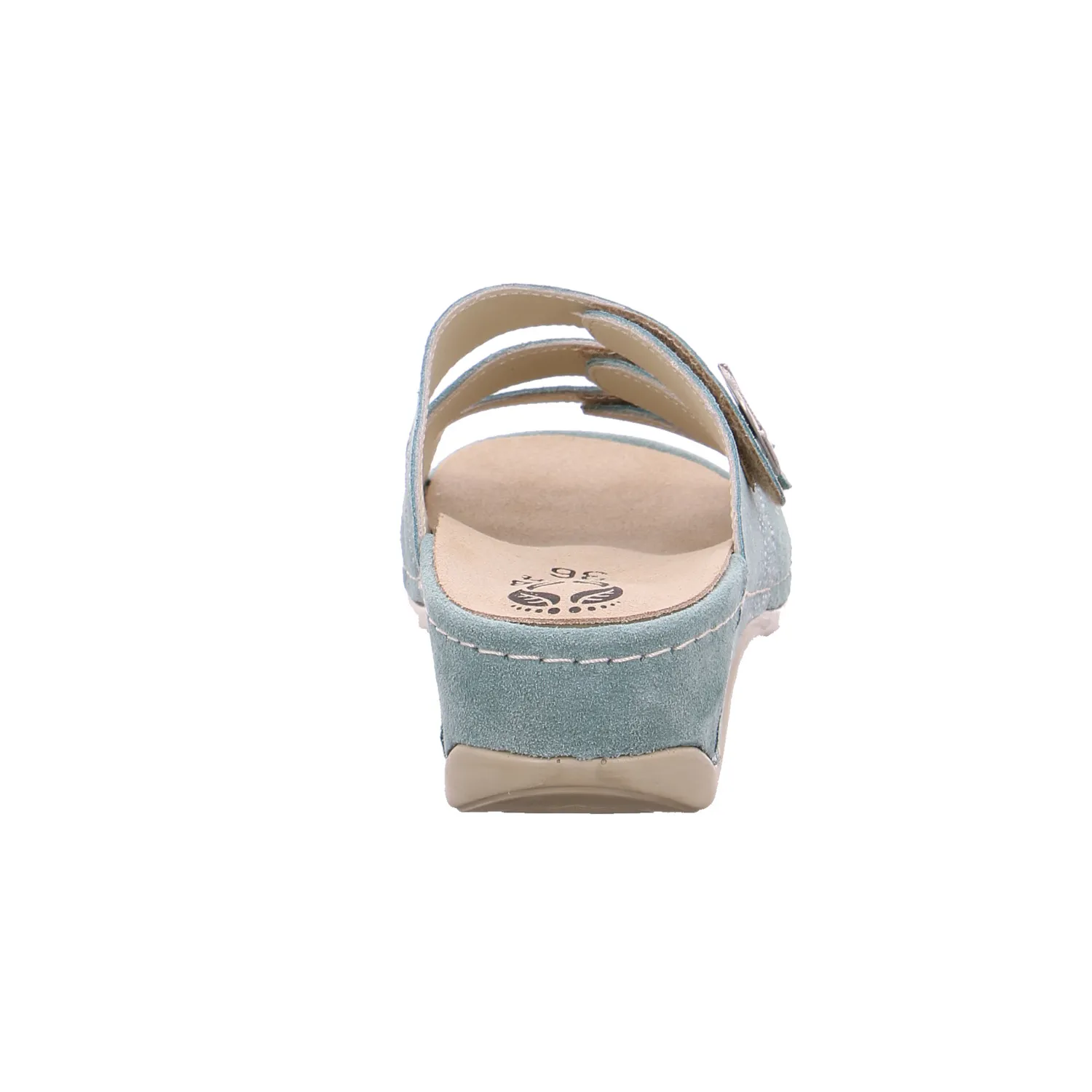 MUBB mit Wechselfussbett Pantolette Pastelgrün Leder 