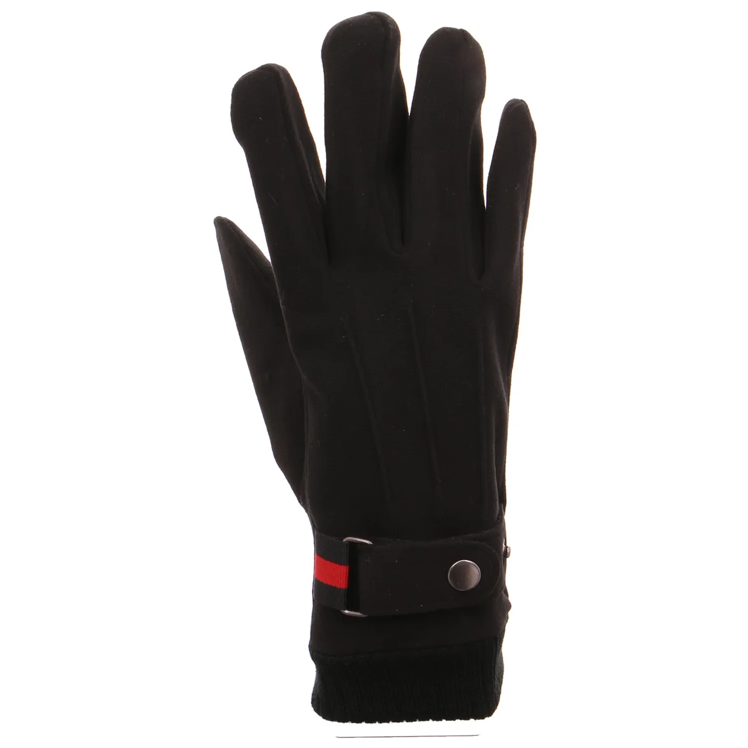 ISOTONER Herren Handschuh Schwarz Textil 