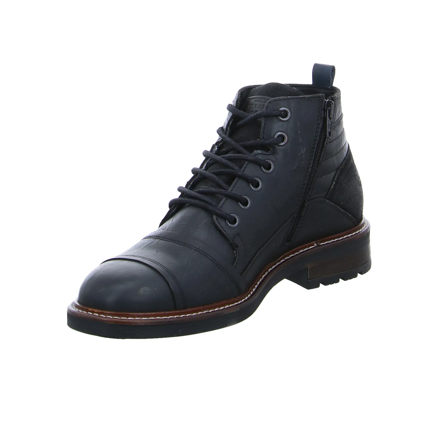 FERNANDO STRAPPA Boots Schwarz Leder FERNANDO STRAPPA Boots Schwarz Leder