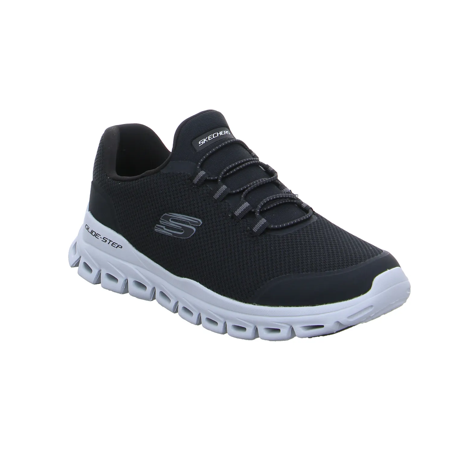 SKECHERS Air-Cooled Memory Foam Glide S Halbschuhe Sneaker Stoff Schwarz Synthetik SKECHERS Air-Cooled Memory Foam Glide S Halbschuhe Sneaker Stoff Schwarz Synthetik