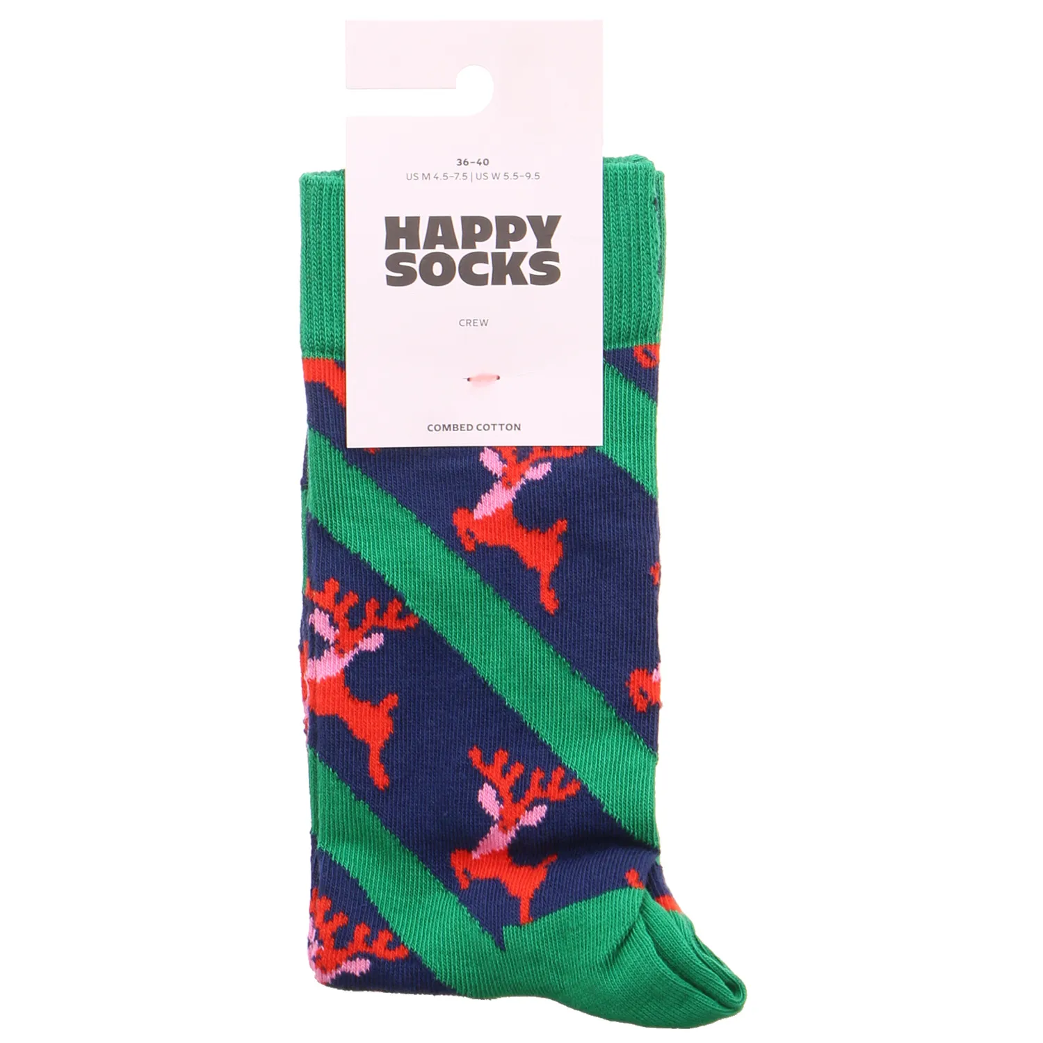 HAPPY SOCKS Renntier Freizeitsocken Grün Textil 