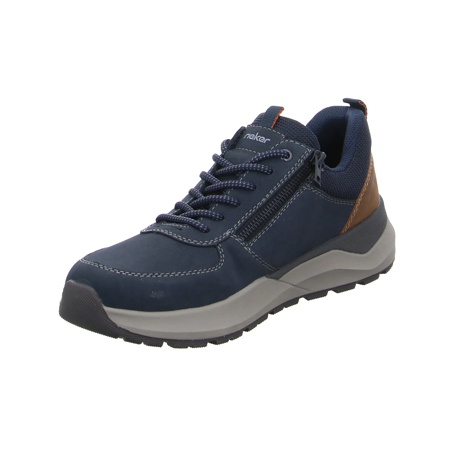 RIEKER HWK Herren Halbschuhe Halbschuhe Sneaker Blau Lederimitat 