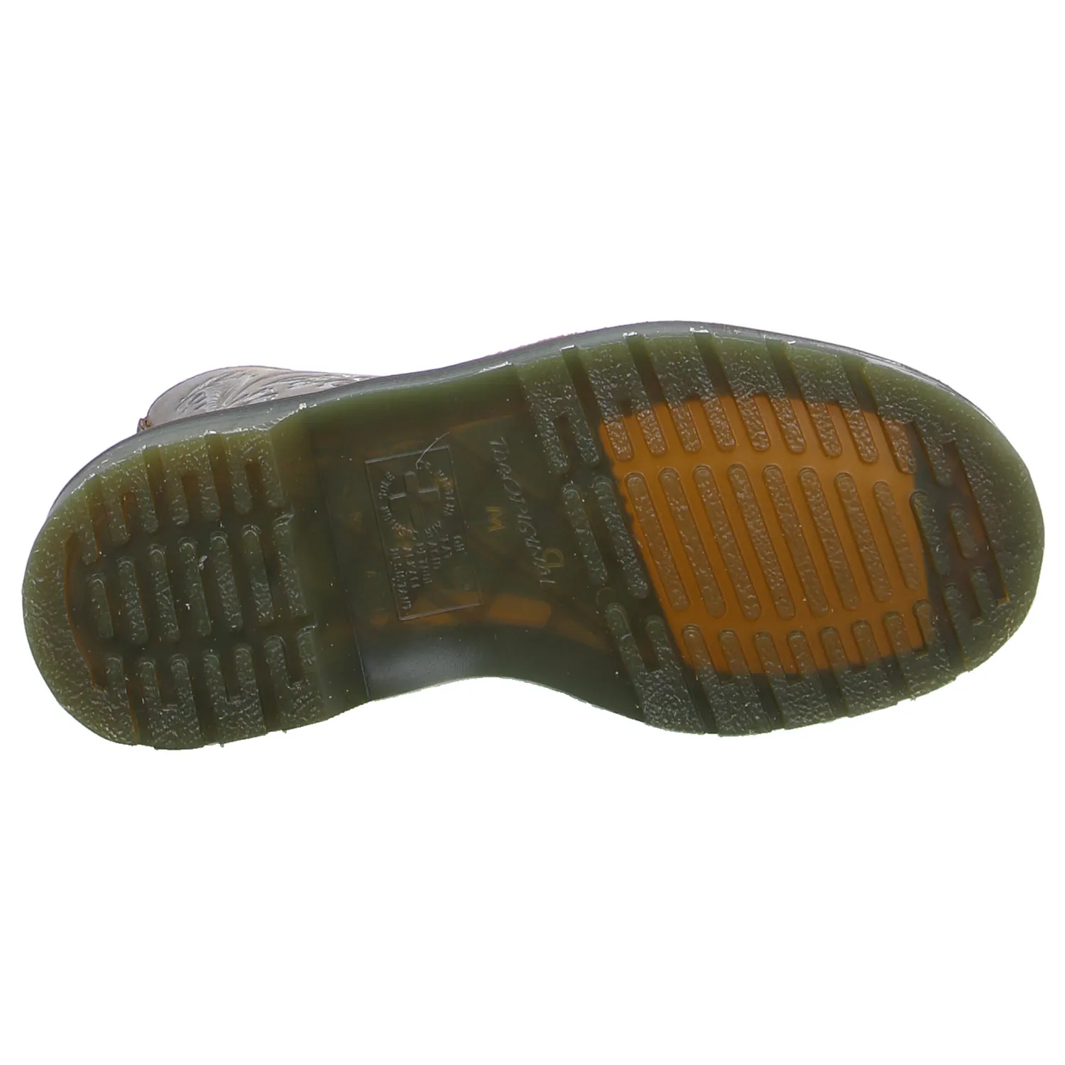 DR. MARTENS Blumenmuster Boot Braun Leder DR. MARTENS Blumenmuster Boot Braun Leder