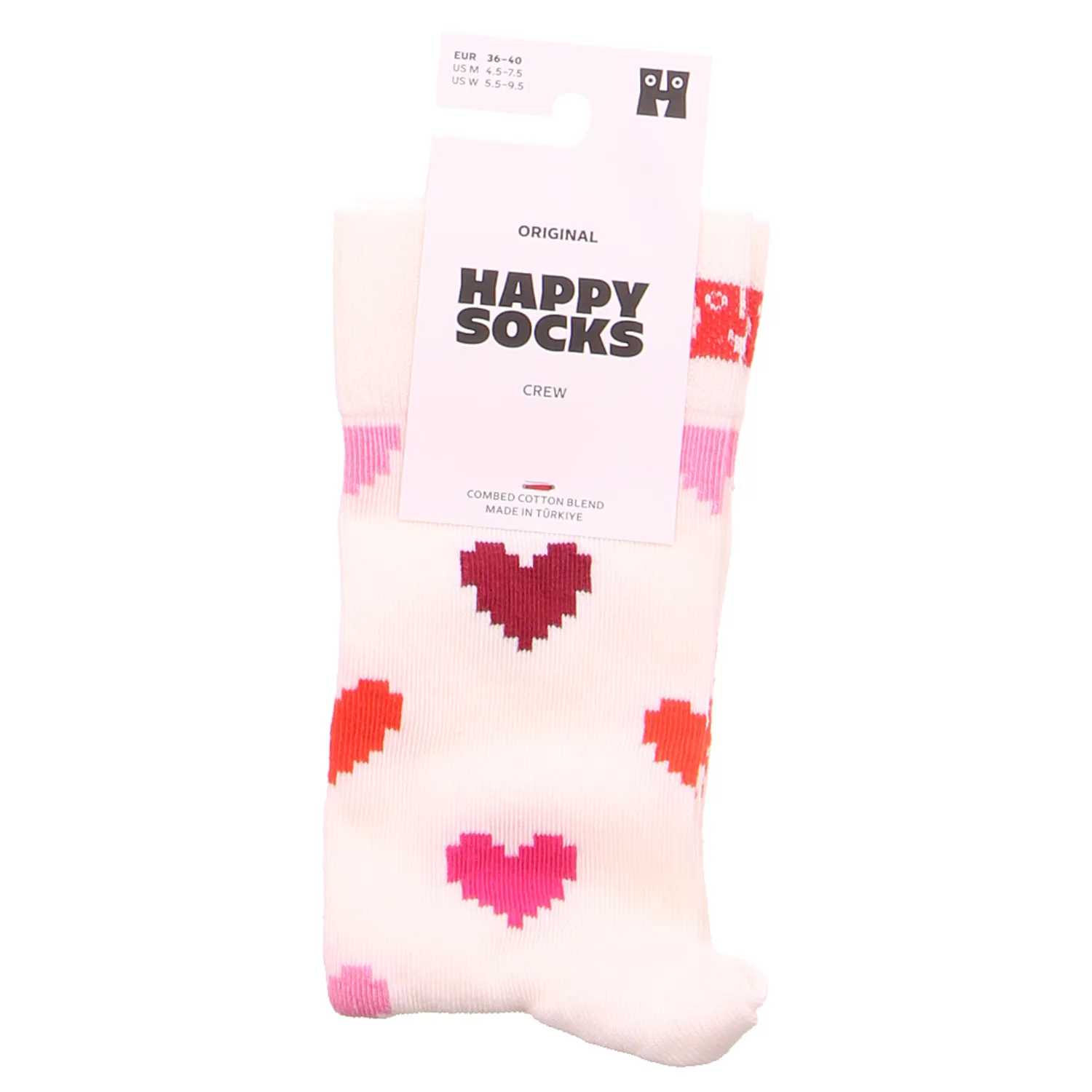 HAPPY SOCKS Herzen Freizeitsocken Weiss Textil HAPPY SOCKS Herzen Freizeitsocken Weiss Textil
