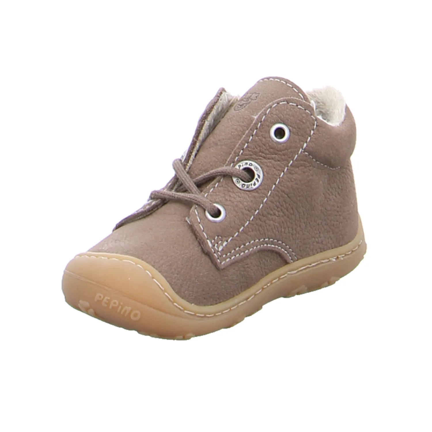 PEPINO Bottine Unisex Lauflernschuh Taupe Leder PEPINO Bottine Unisex Lauflernschuh Taupe Leder