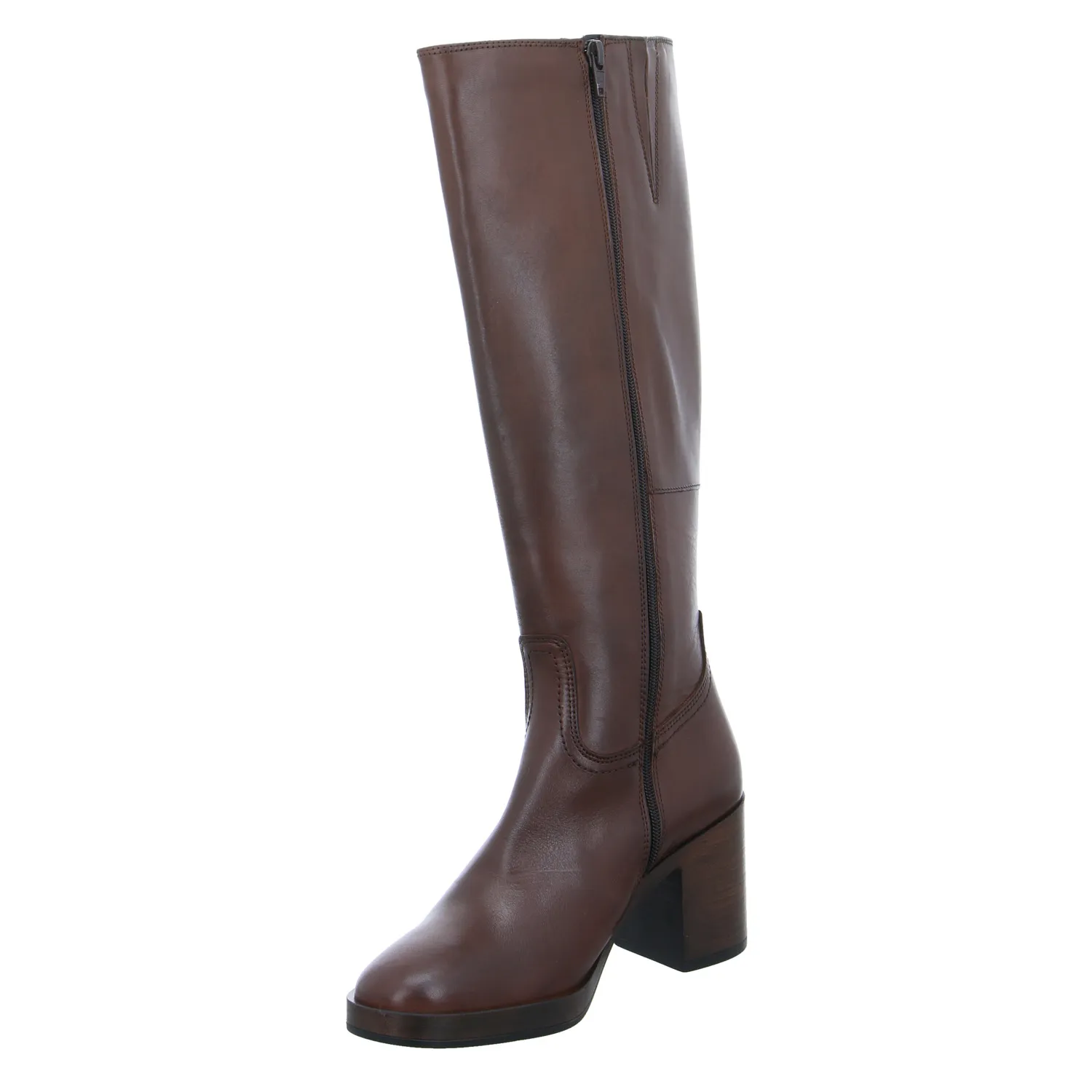 SCHUHENGEL Stiefel Mittelbraun Leder SCHUHENGEL Stiefel Mittelbraun Leder