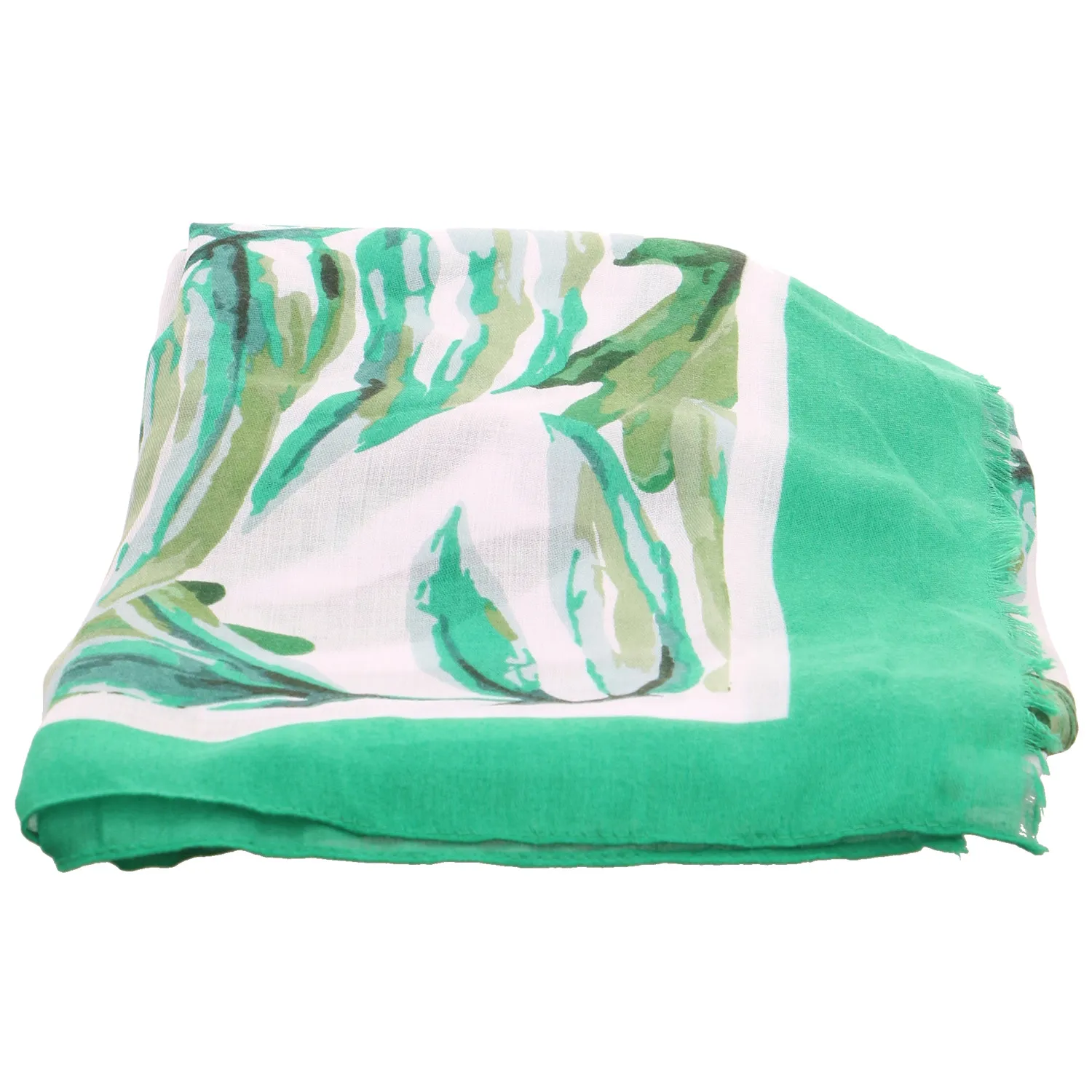 * Schal Print Blätter Schal Grün Textil * Schal Print Blätter Schal Grün Textil