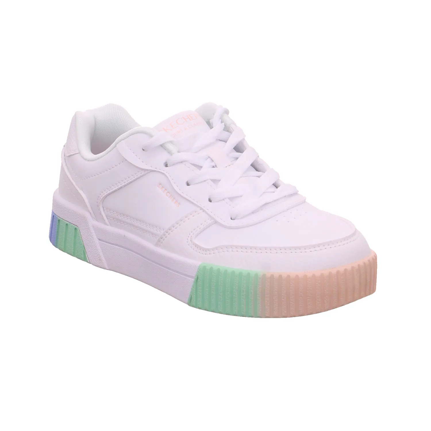 SKECHERS Sneaker Mädchen-Halbschuh Binder Weiss Lederimitat SKECHERS Sneaker Mädchen-Halbschuh Binder Weiss Lederimitat