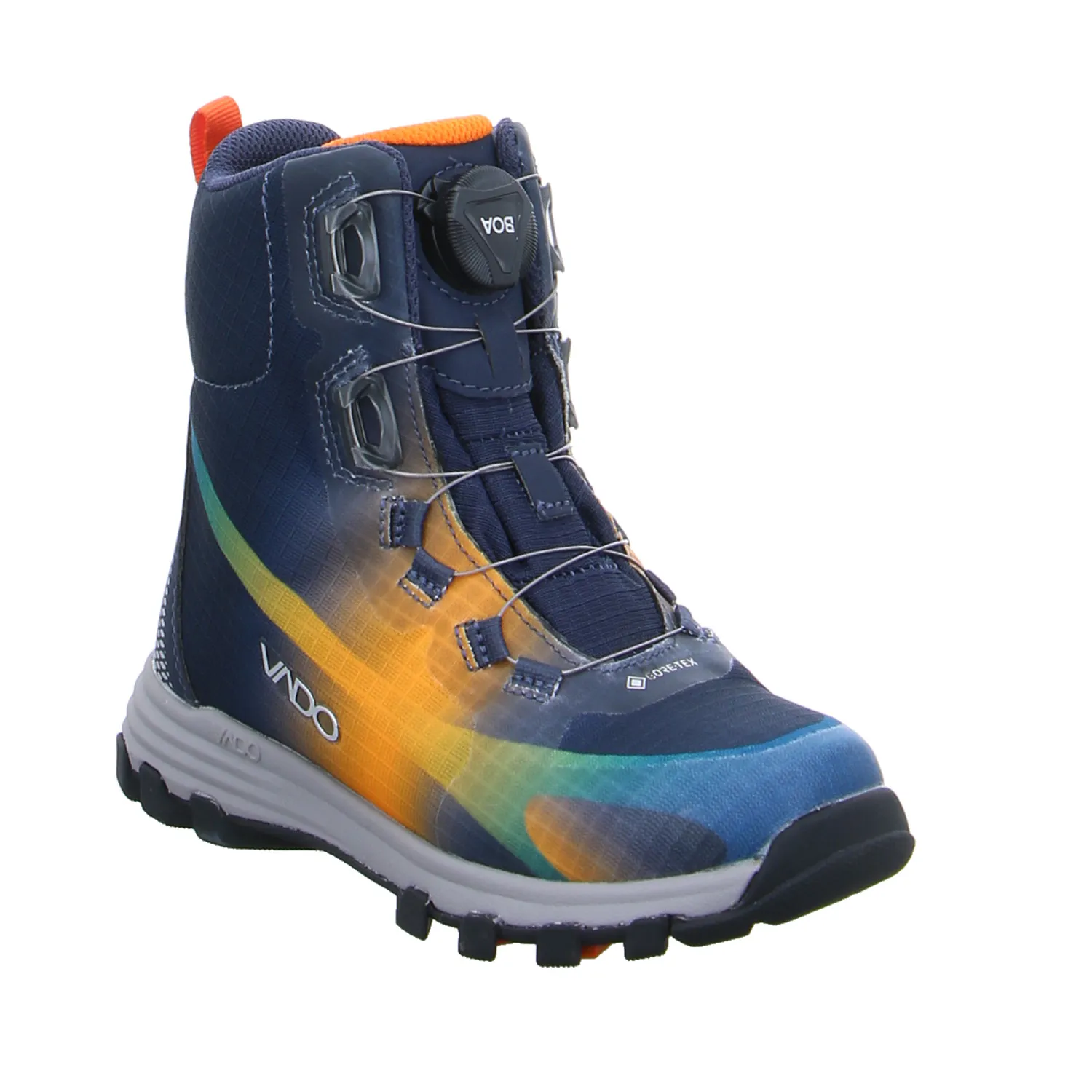 VADO Schneestiefel Junge Kleinkinder-Snowboot  Membran Grau Textil 