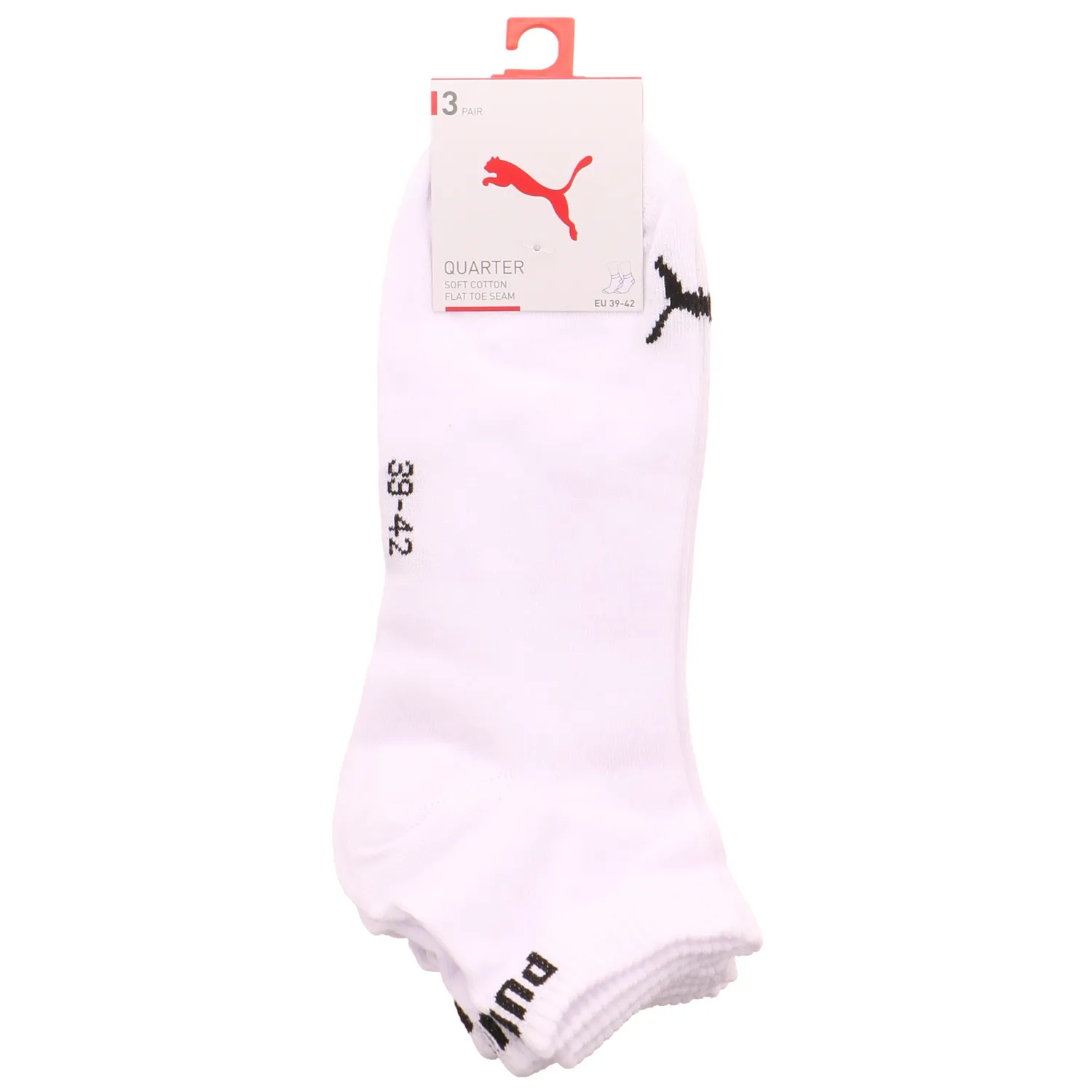 PUMA SOCKEN 3-ER Pack Freizeitsocken Weiss Textil PUMA SOCKEN 3-ER Pack Freizeitsocken Weiss Textil