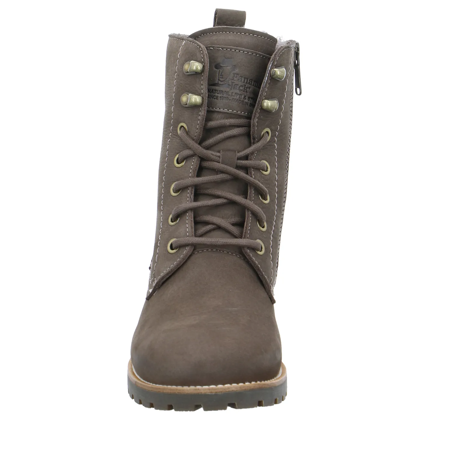 PANAMA JACK mit Lammfell - Innenfutter Boot Grau Leder PANAMA JACK mit Lammfell - Innenfutter Boot Grau Leder