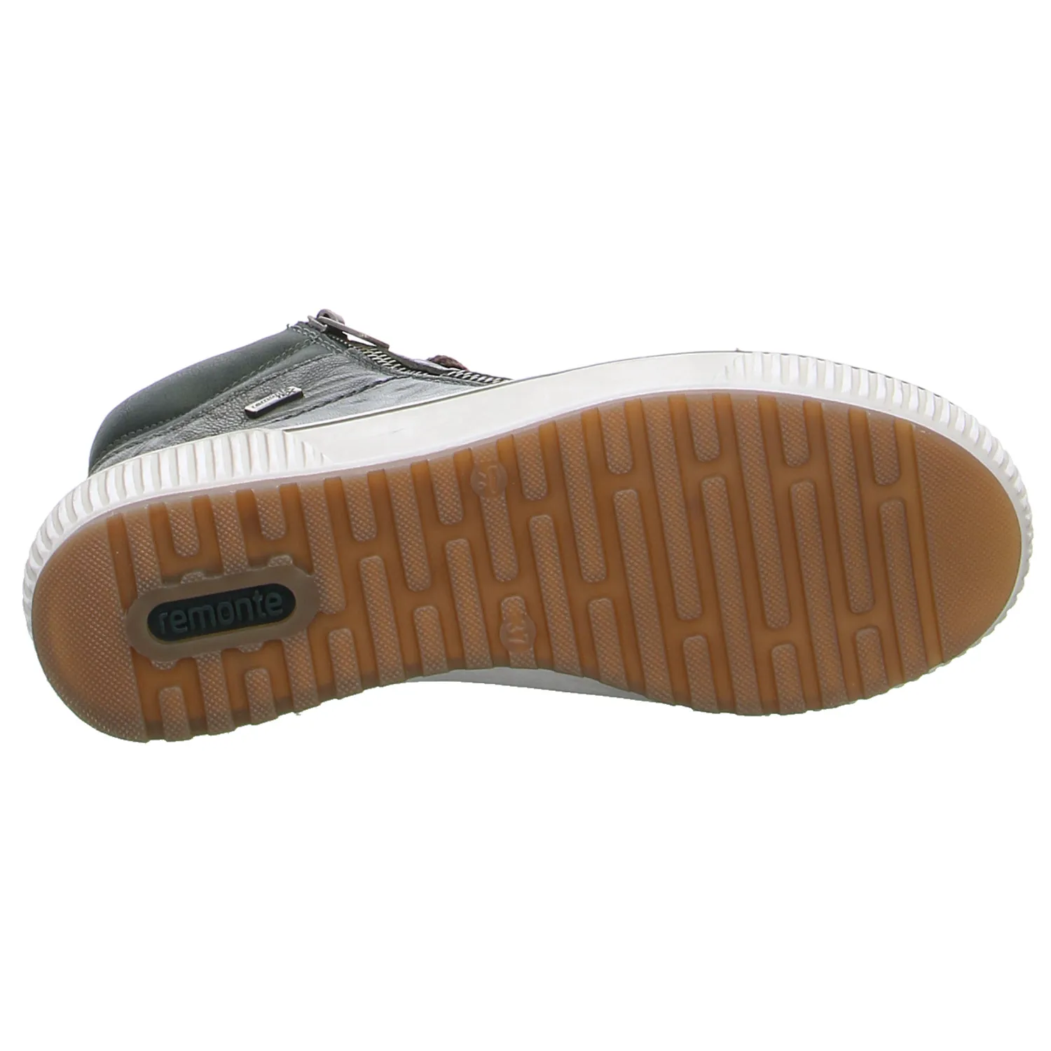 REMONTE mit TEX Membrane Mid Cut Sneaker Olive Leder 